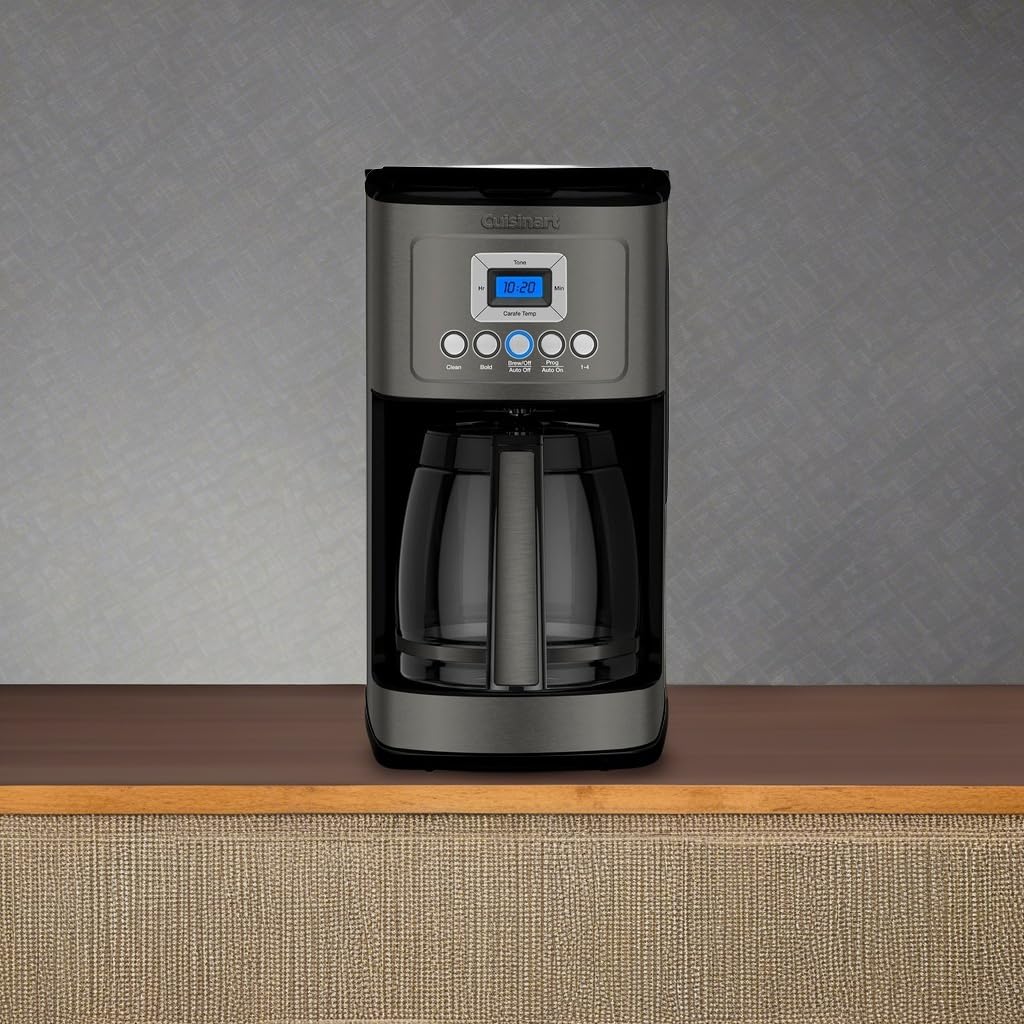 Cuisinart DCC-3200BKSP1 Perfectemp CoffeeMaker Coffee Maker, 14 Cup, Black Stainless Steel