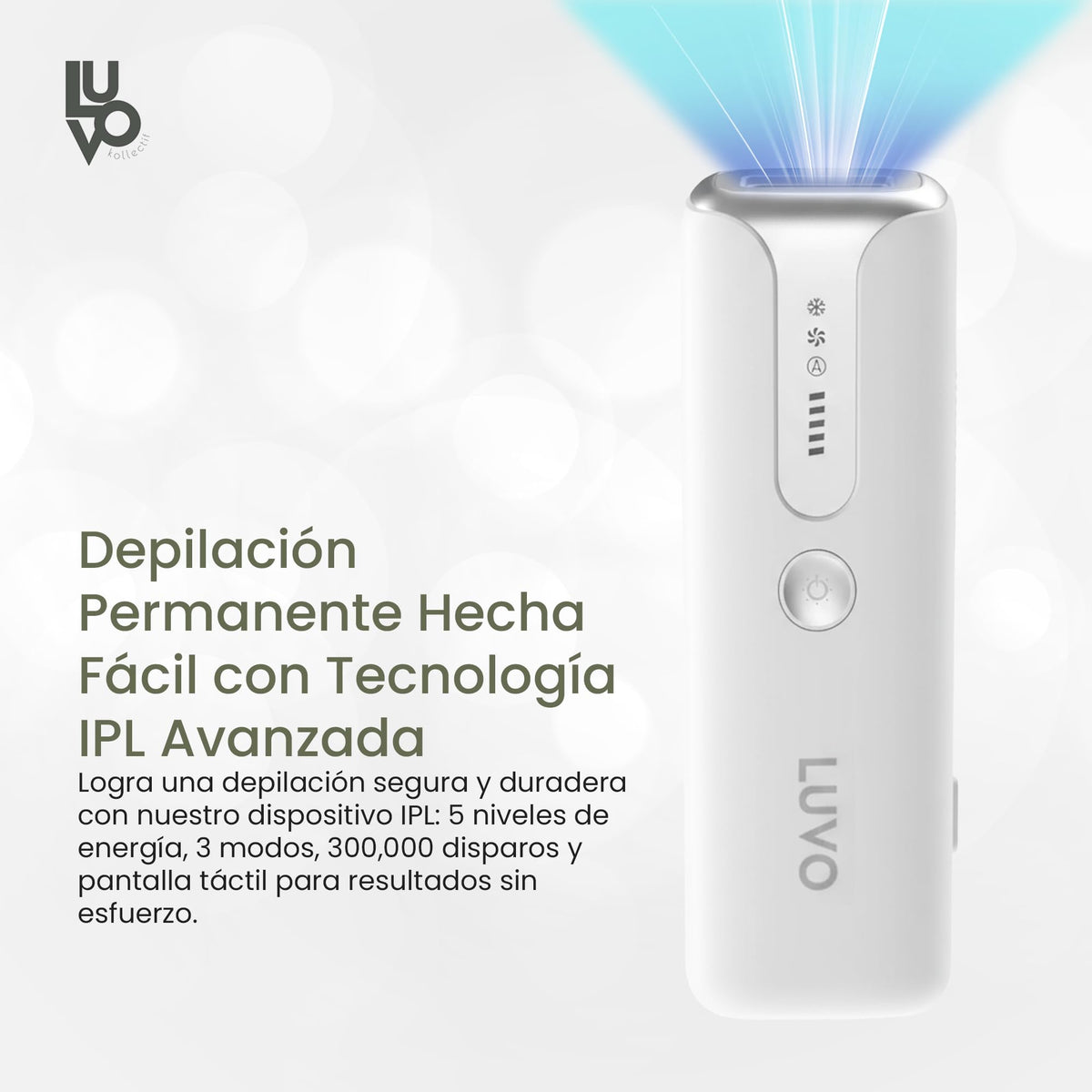 Depiladora Láser Mujer Eléctrica IPL – Máquina de Depilación con Luz Pulsada para Removal de Vello – Epilator Profesional para Depilar en Casa sin Dolor