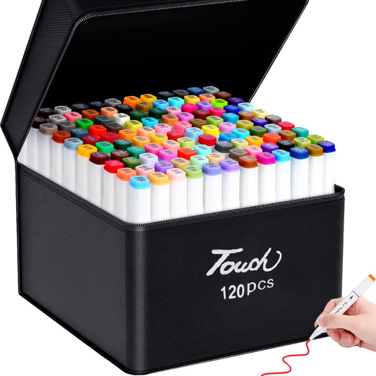 Plumones Doble Punta NACOOL Multicolor para Artistas y Estudiantes