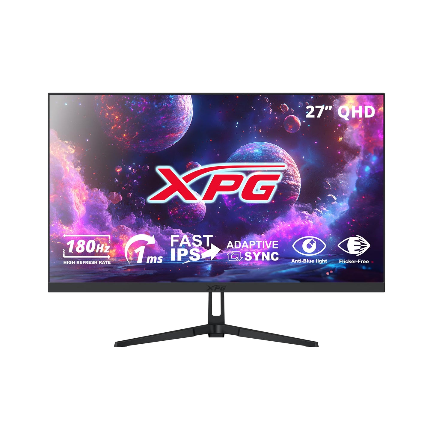 Monitor Gamer XPG Rift R27Q8 27” QHD 180Hz 1ms Fast IPS – 2560×1440, 99% sRGB, Adaptive Sync, HDMI/DP, Anti-Luz Azul, Flicker-Free, Ideal para Esports y Alta precisión Color Negro