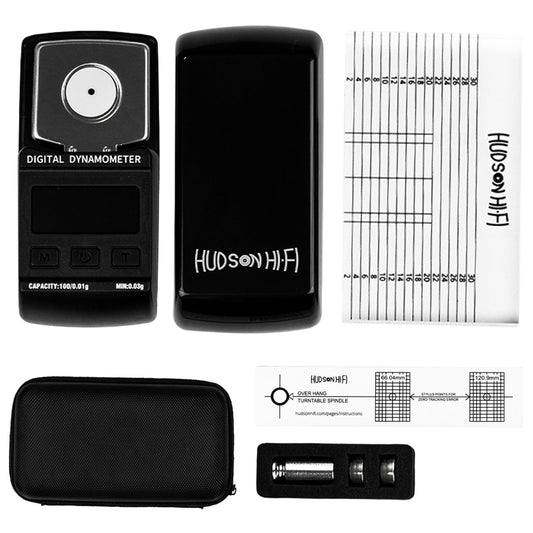 Hudson Hi-Fi Cartucho para tocadiscos Kit de transportador de alineación de palpador - Tocadiscos de vinilo VTA Regla de azimut - Tocadiscos Palpador VTF Medidor de fuerza - Tocadiscos Cartucho de fono Transportador de alineación de palpador