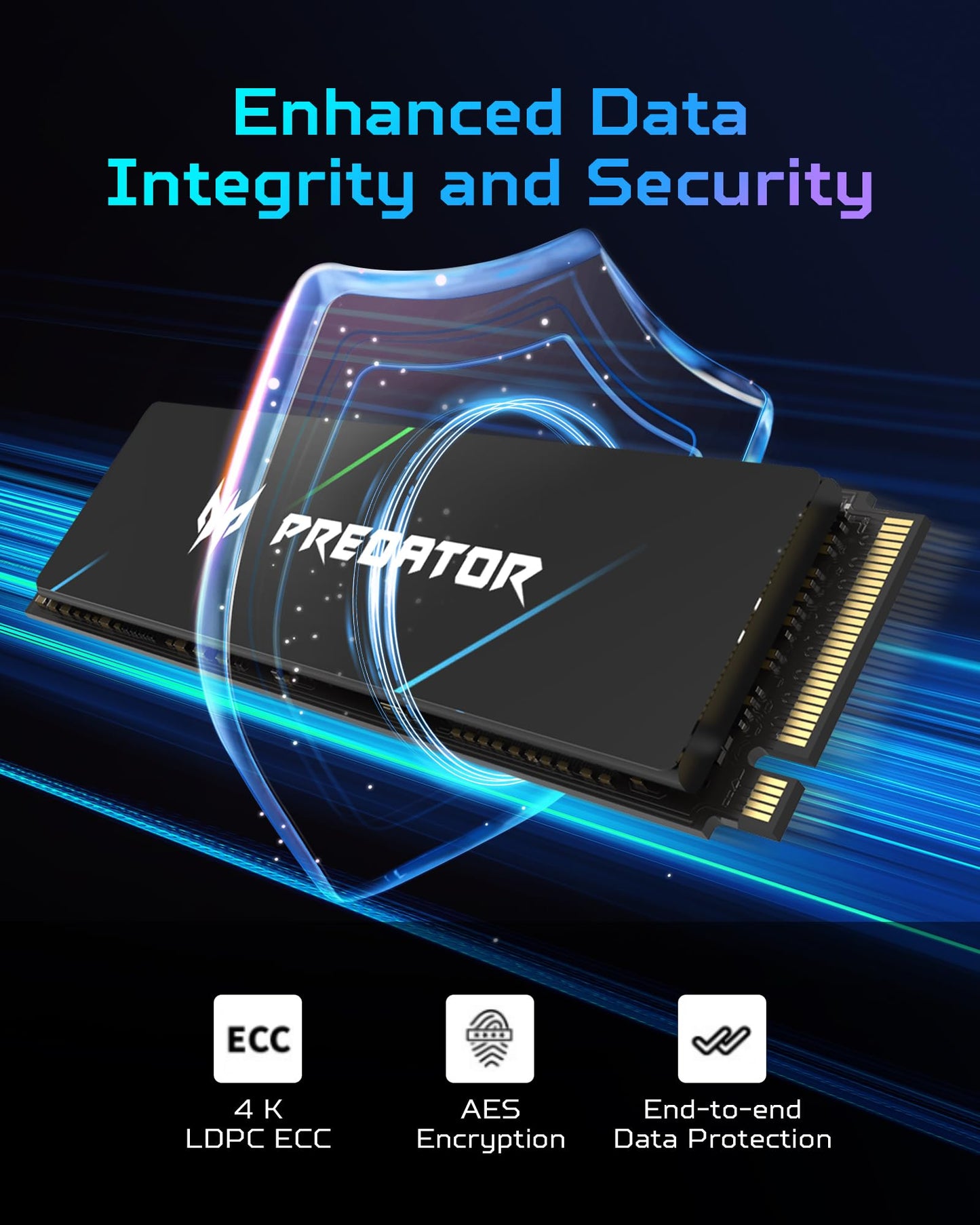 Unidad de Estado Sólido Acer Predator GM7000 1TB NVMe Gen4 Gaming
