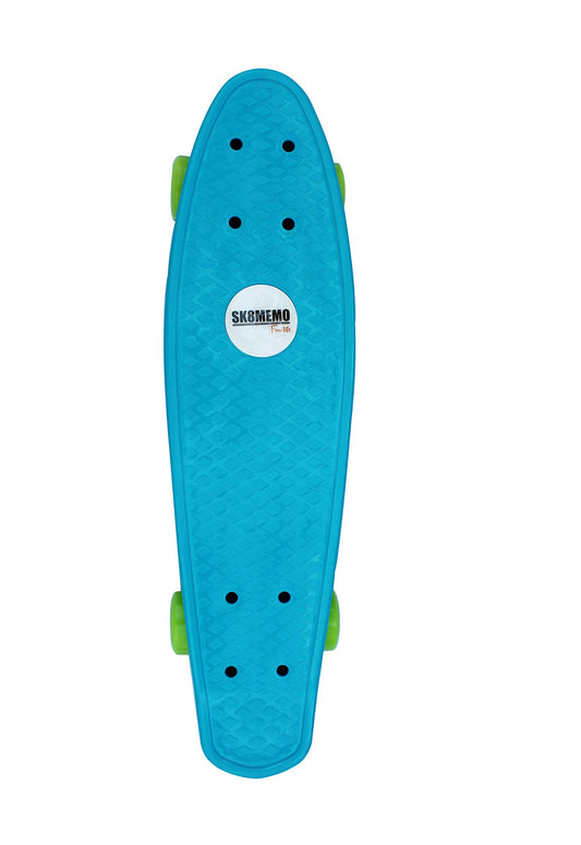 Skateboard Mini Cruiser SK8MEMO Azul con ABEC-7 y Ruedas de PU para Niños y Adolescentes Principiantes