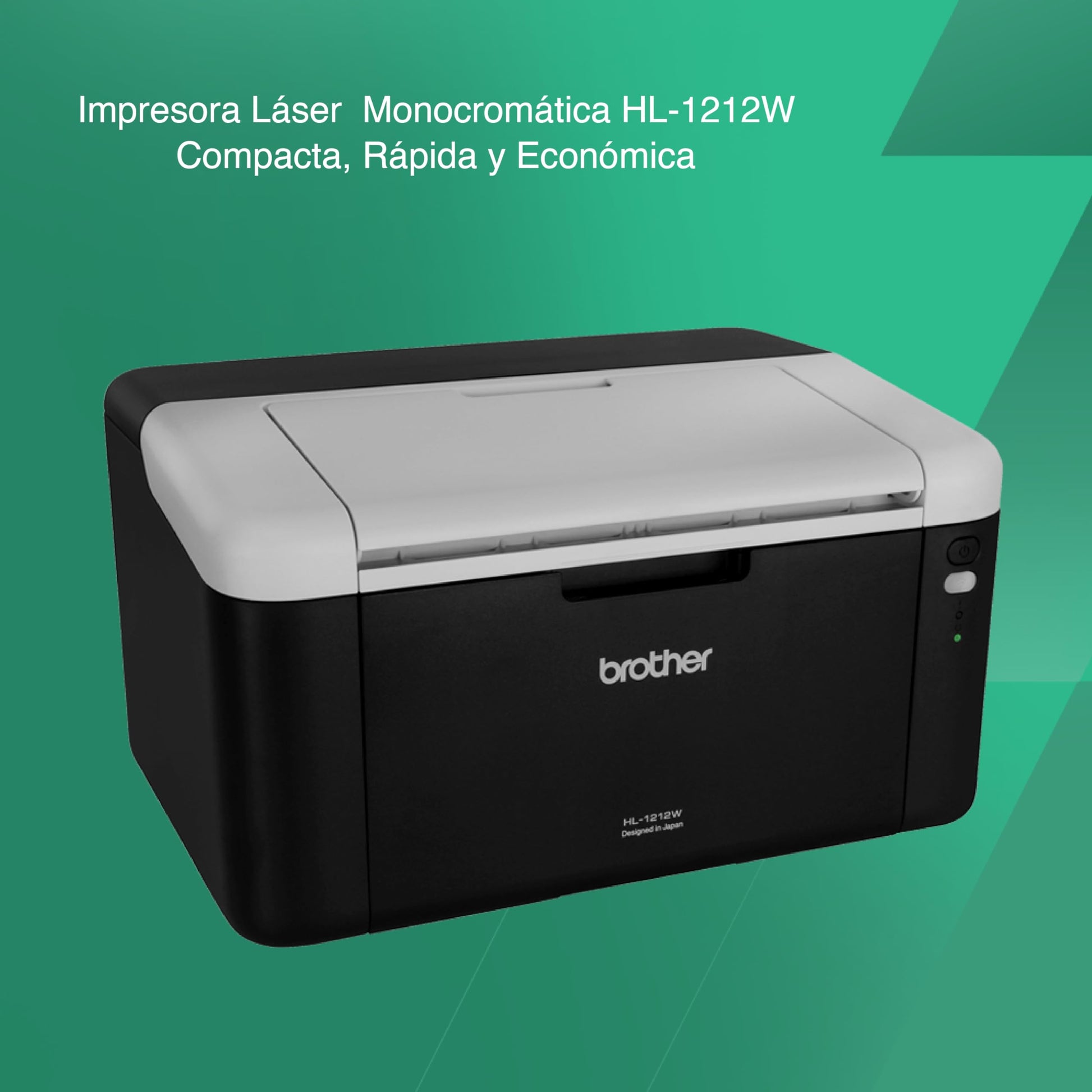 Brother HL1212W, Impresora láser monocromática con conectividad en red inalámbrica, Negro/Gris