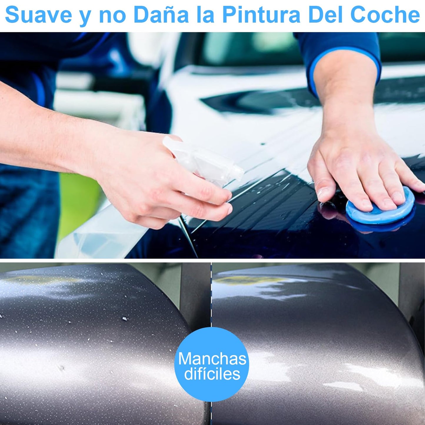 Juego de Descontaminante para Auto, Resistente al Desgaste, con Fuerte Capacidad de Adsorción para Limpieza de Automóviles y Vidrios