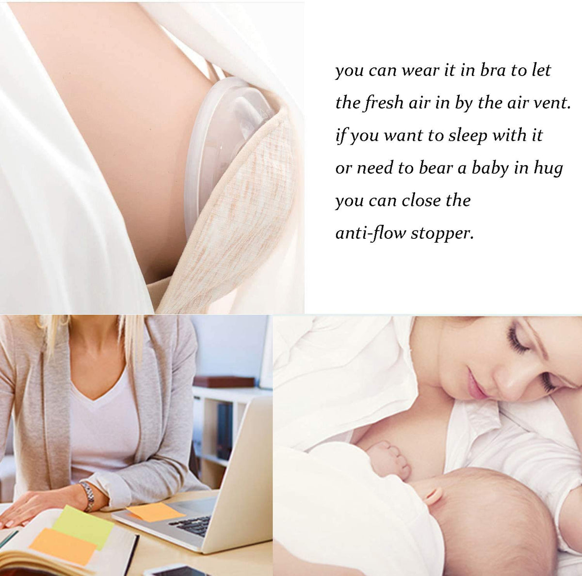 Upgrade Version Breast Shells Nipple Shield with Anti-Flow Stopper Therapy Comfort for Sore Leaking Breast aFeeding Nursing Mother BPA Free Food Grade Silicon Breastmilk Saving (1 box of 2 shells)