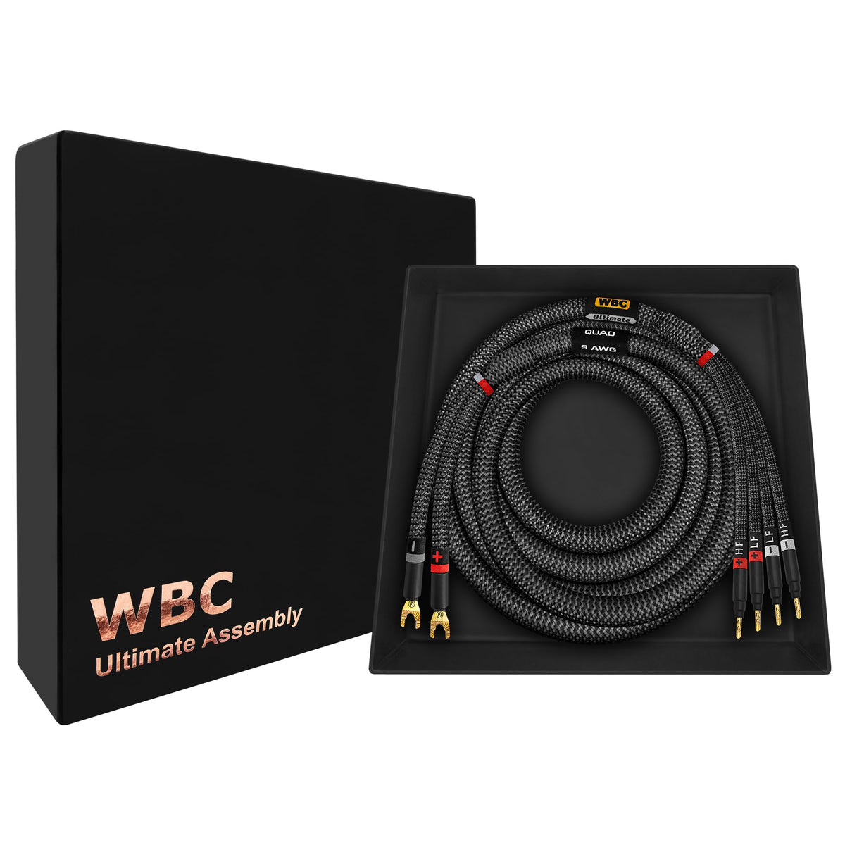 Cable de Altavoz Worlds Best Cables 6 Pies OFC Ultra Puro Eminence Gold Spade y Plátano