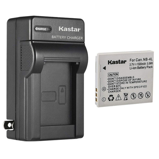 Kastar 1 paquete de batería y cargador de pared de CA de repuesto para Canon PowerShot SD430, PowerShot SD450, PowerShot SD600, PowerShot SD630, PowerShot SD750, PowerShot SD780 IS, PowerShot SD940 IS