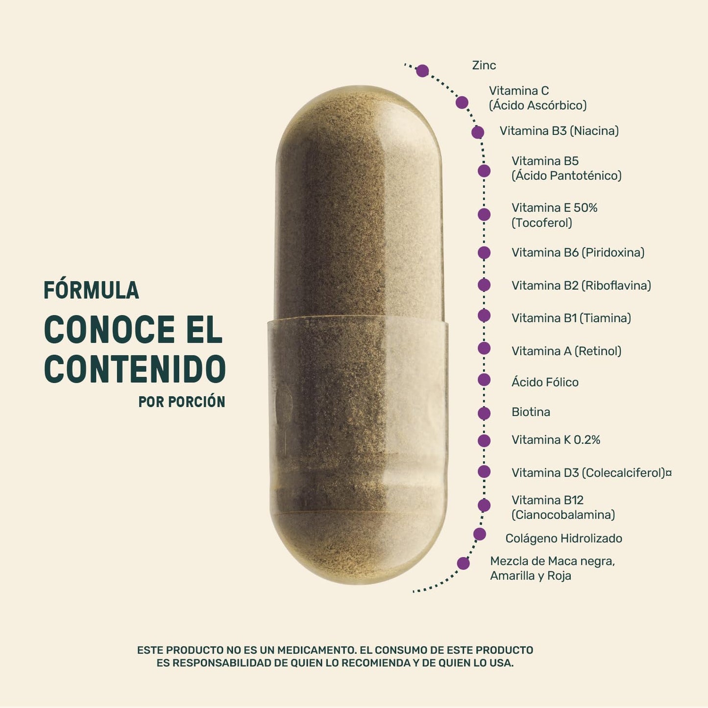 Multivitamínico Suplemento con Colágeno Hidrolizado para Mujer 180 Cápsulas
