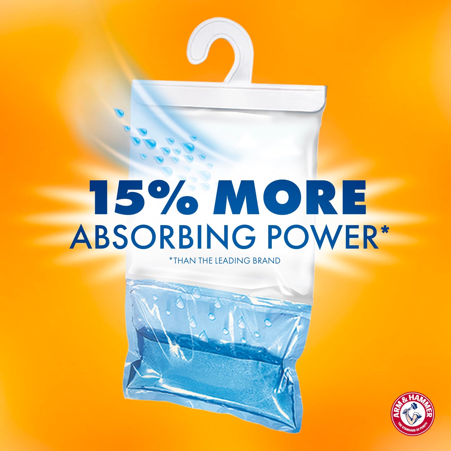 Arm & Hammer - Amortiguador de humedad y eliminador de olores, 16 onzas, paquete de 6, explosiones limpias, absorbentes de humedad para clóset y habitaciones pequeñas, frescura duradera