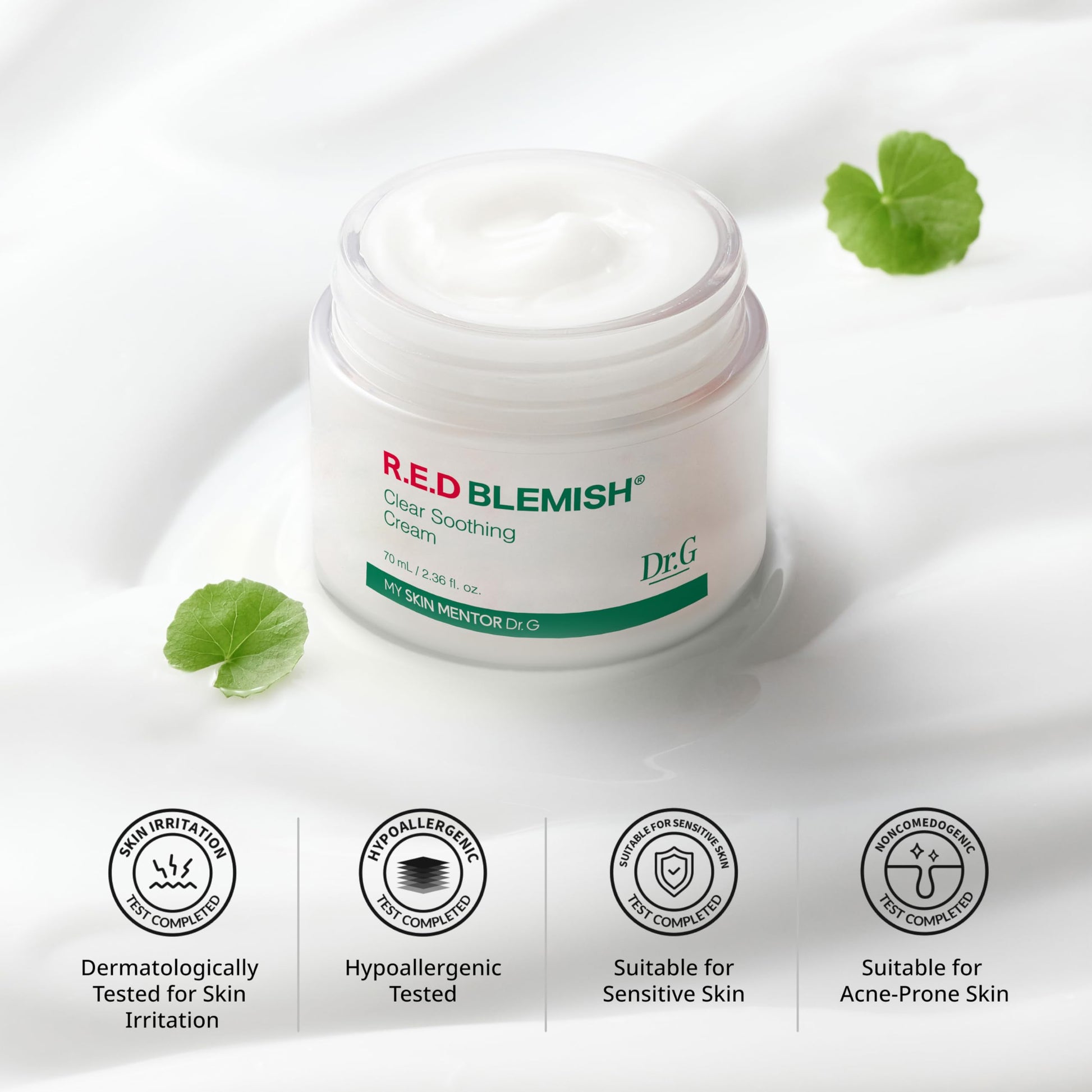 Dr.G NEW RED Blemish Clear Soothing Cream (70ml 2.36 oz) Gowoonsesang Cosmetic, Moisturizing Recovery Cream