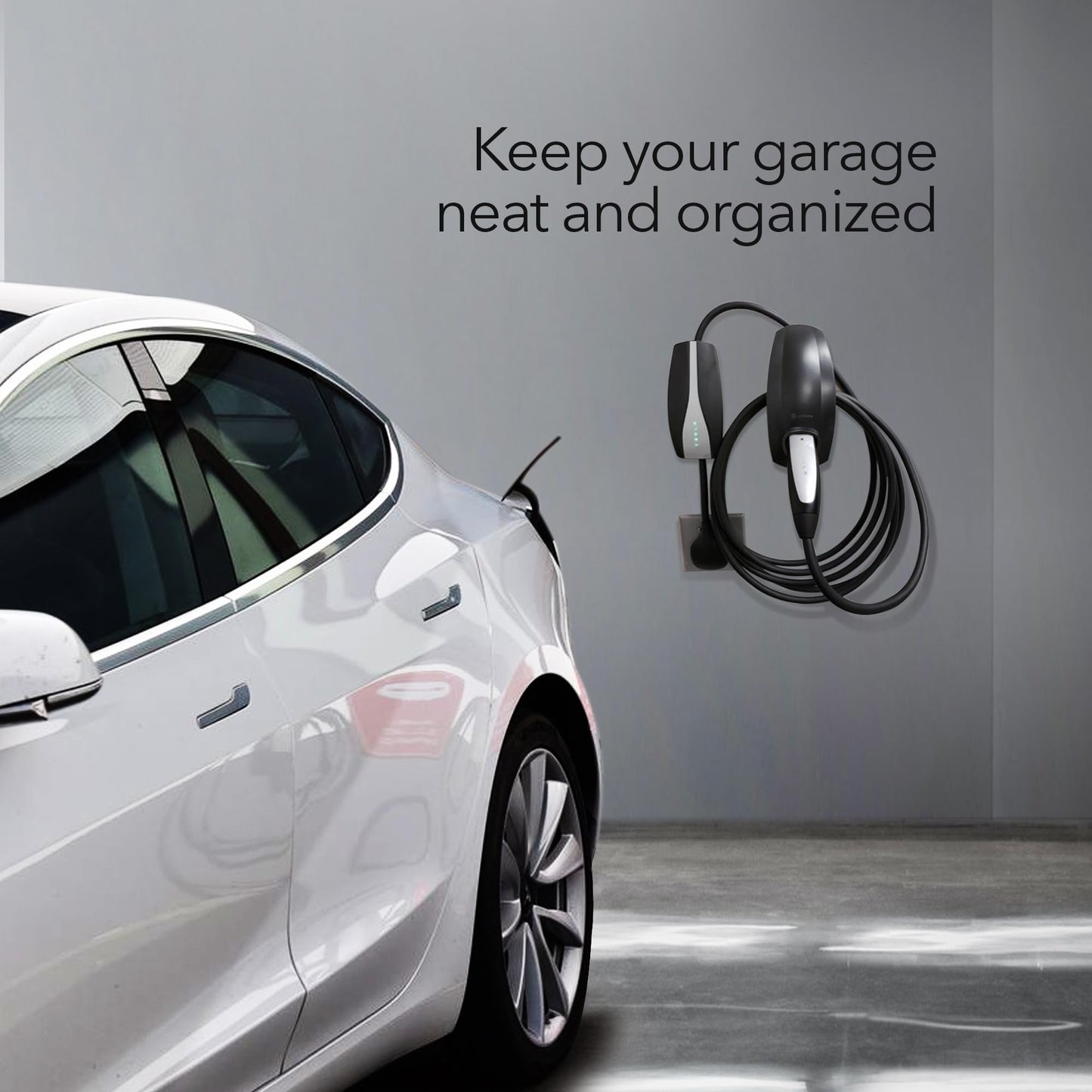 Lectron - Cargador eléctrico para vehículo de pared y soporte de cable para Tesla (NACS)