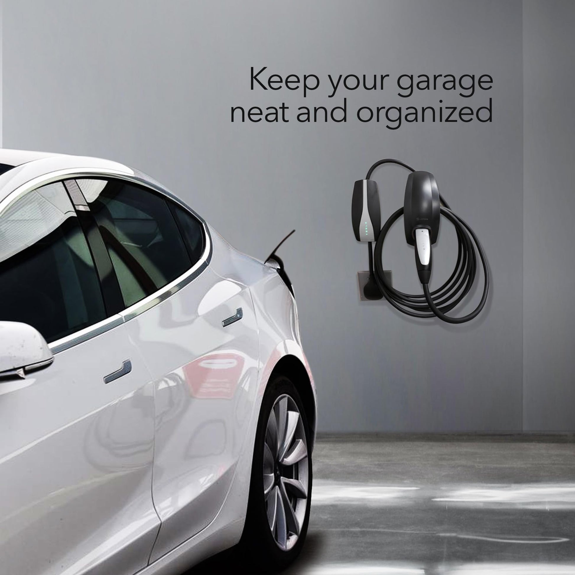 Lectron - Cargador eléctrico para vehículo de pared y soporte de cable para Tesla (NACS)