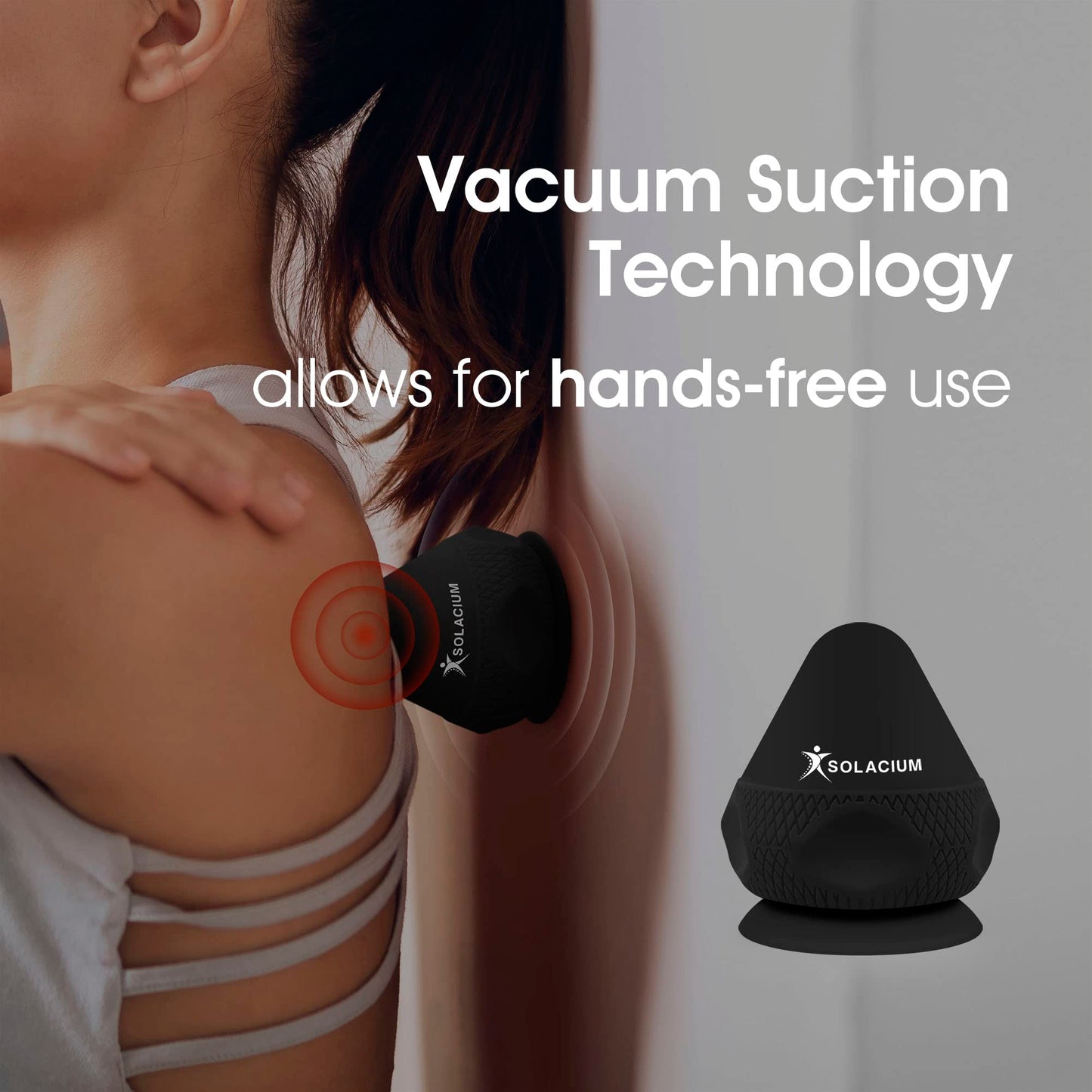 Herramienta de terapia muscular multisuperficie: masajeador montable para dolores musculares, hombros, brazos, cuello, espalda, pies, cuerpo, tejido profundo, rigidez, dolor de articulaciones, alivio del estrés (negro)