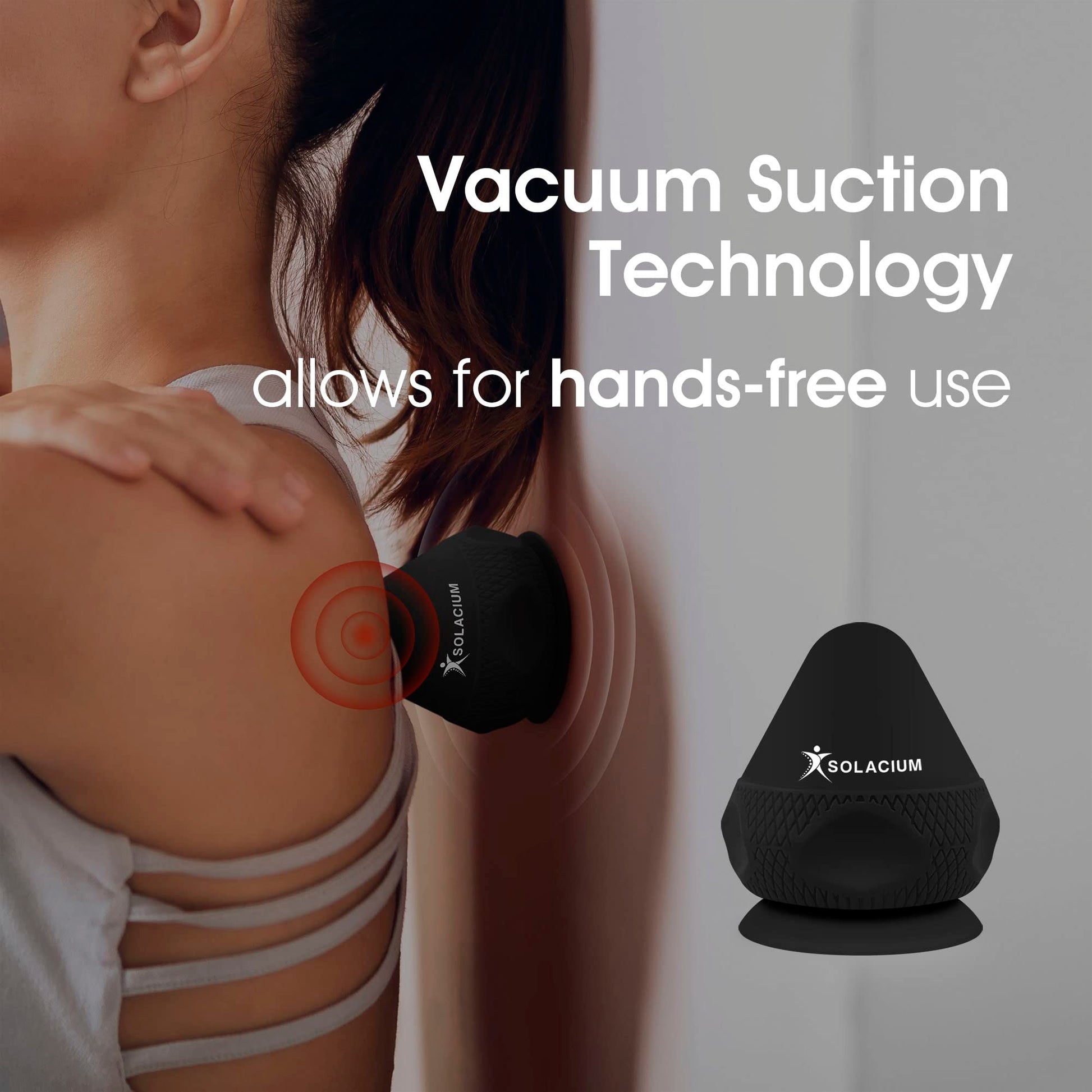 Herramienta de terapia muscular multisuperficie: masajeador montable para dolores musculares, hombros, brazos, cuello, espalda, pies, cuerpo, tejido profundo, rigidez, dolor de articulaciones, alivio del estrés (negro)