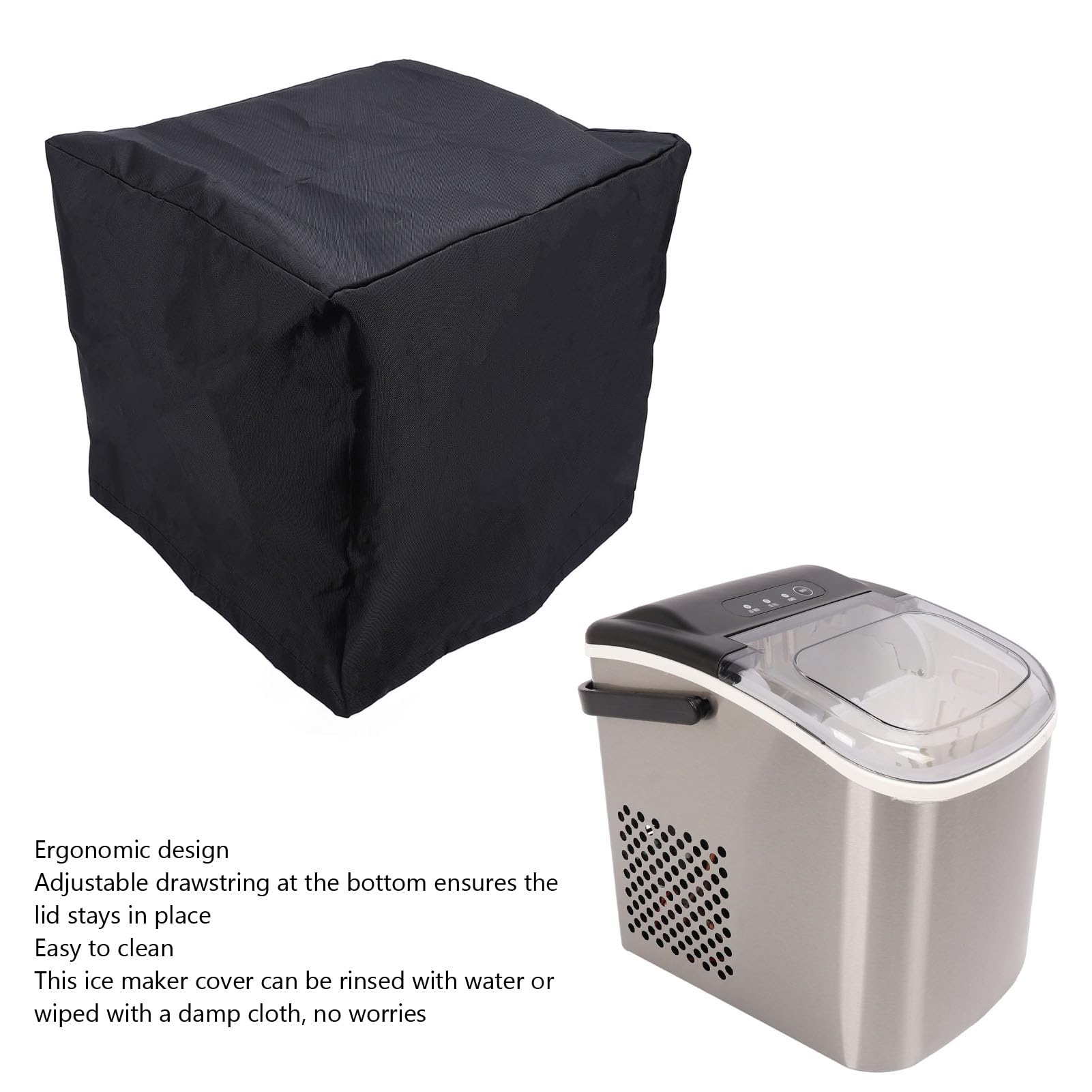 Cubierta Impermeable para Máquina de Hielo de Encimera, Portátil, Cubierta Protectora de Tela Oxford 420D
