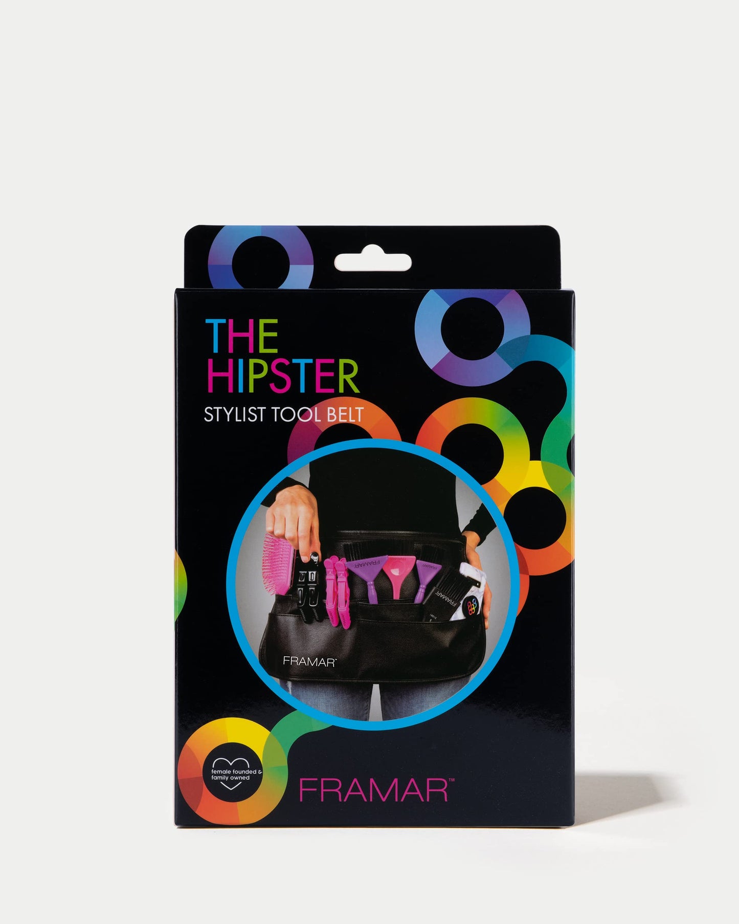 FRAMAR - Cinturón hipster para peluquería, cinturón de peluquero, delantales de salón para peluquero, funda para estilista, cinturón de maquillaje profesional, cintura de maquillaje, bolsa de tijeras, cinturón de maquillaje