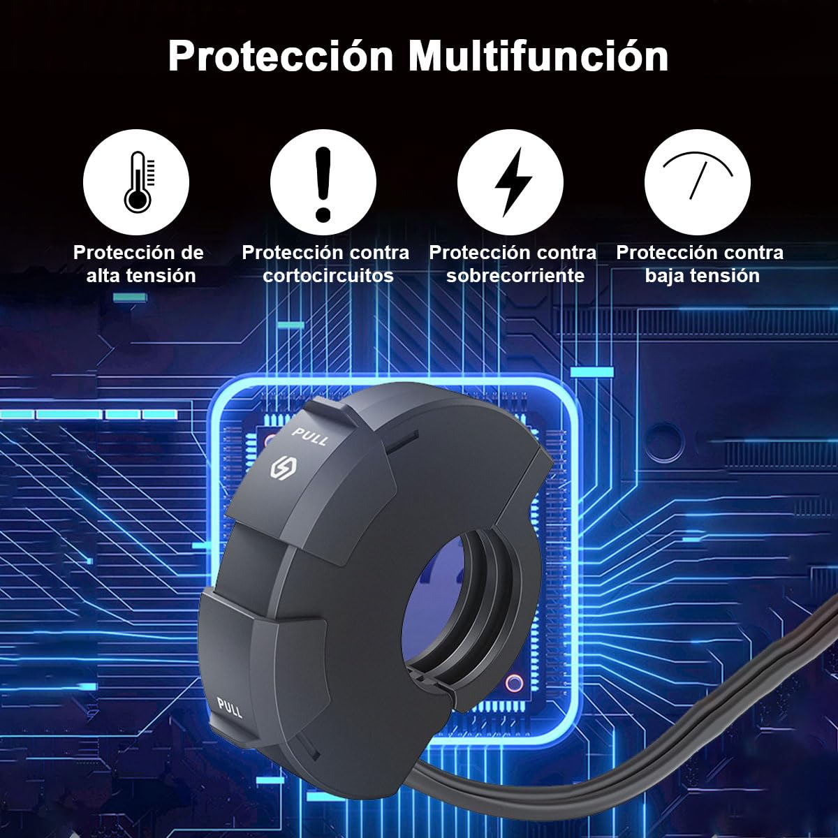 ADILIKADII Cargador de Teléfono para Motocicleta de 30W Tipo C PD y 18W USB A, Cargador Rápido Impermeable IP65 con Doble USB Carga Rápida, Accesorios para Motocicleta de Celulares Móviles Cámaras GPS
