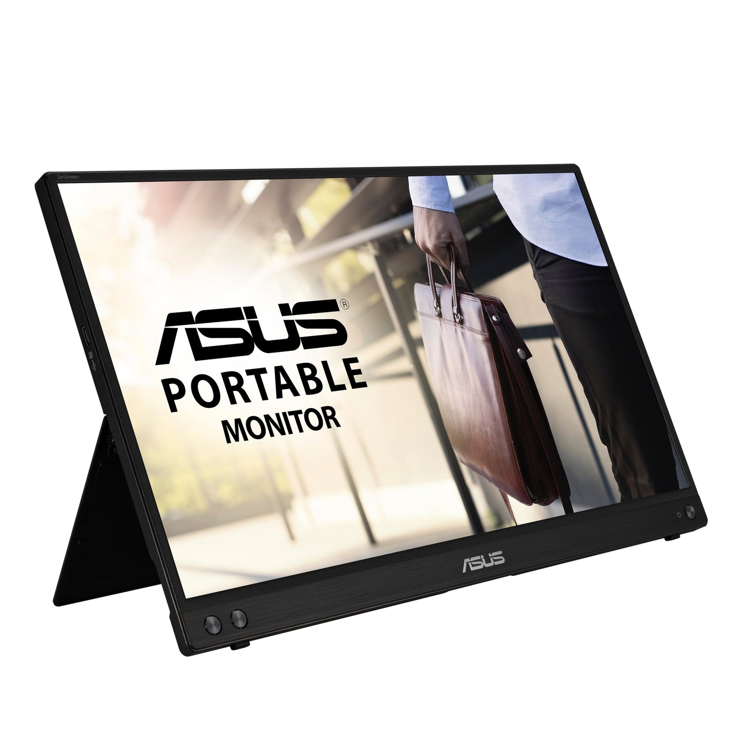 ASUS ZenScreen 1080P - Monitor portátil 15.6" (MB16ACVR) - Full HD, IPS, cuidado de los ojos, sin parpadeo, filtro de luz azul, soporte, suministro de energía USB-C, para laptop, PC, teléfono, consola