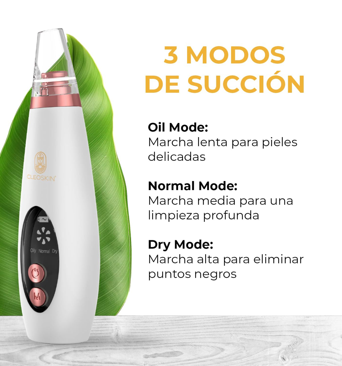 CLEOSKIN Espátula Skin Scrubber y Blackhead Remover, extrae espinillas y puntos negros, exfolia la piel, elimina el sebo facial, máquina de limpieza profunda, exfoliante, anti-acné, comedones, granos. Peeling facial. Cuidado de la piel, skincare.