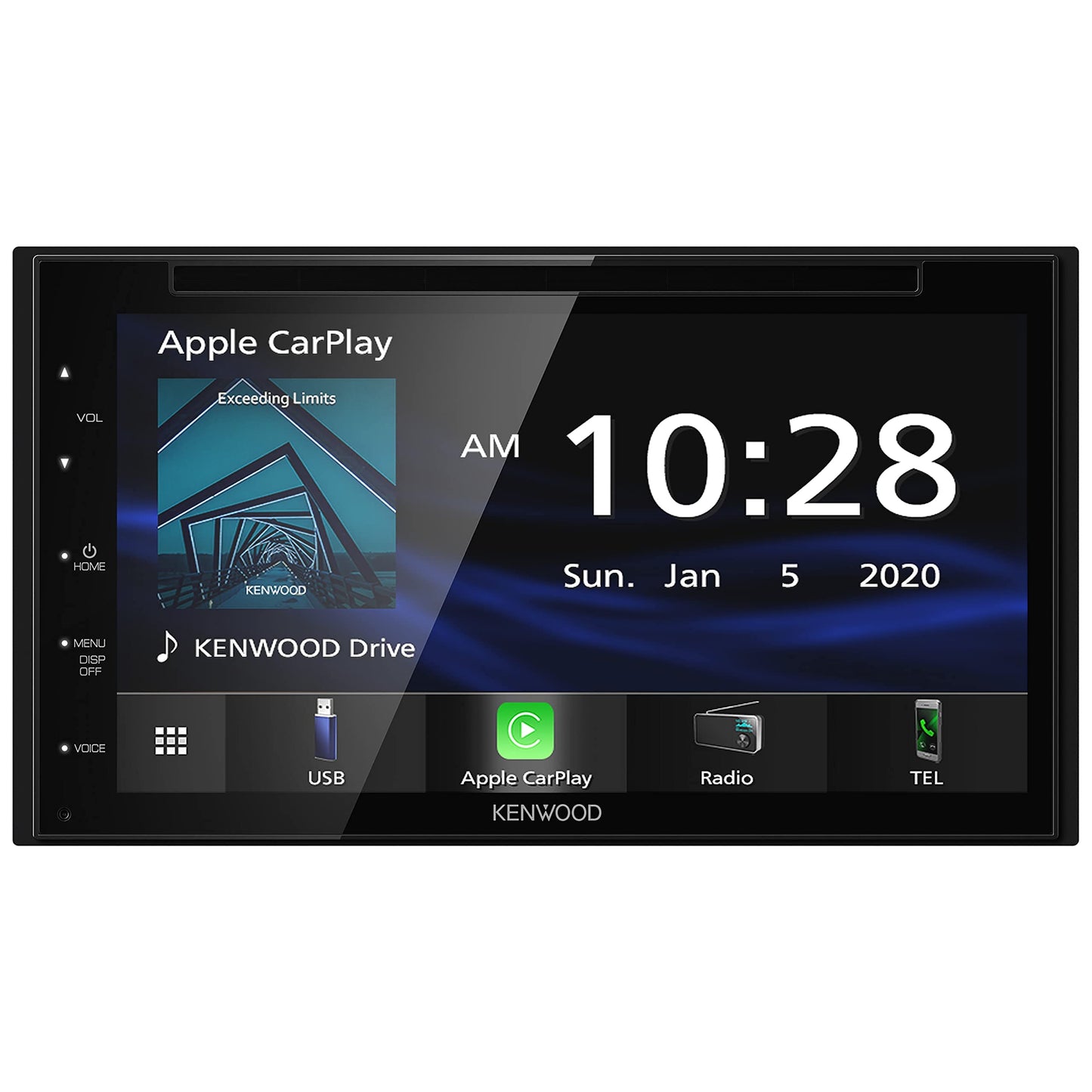 KENWOOD DDX5707S Estéreo de DVD de doble din, con Apple Carplay y Android Auto, visualización táctil de 6.8 pulgadas, Bluetooth, entrada de cámara de respaldo, salida de subwoofer
