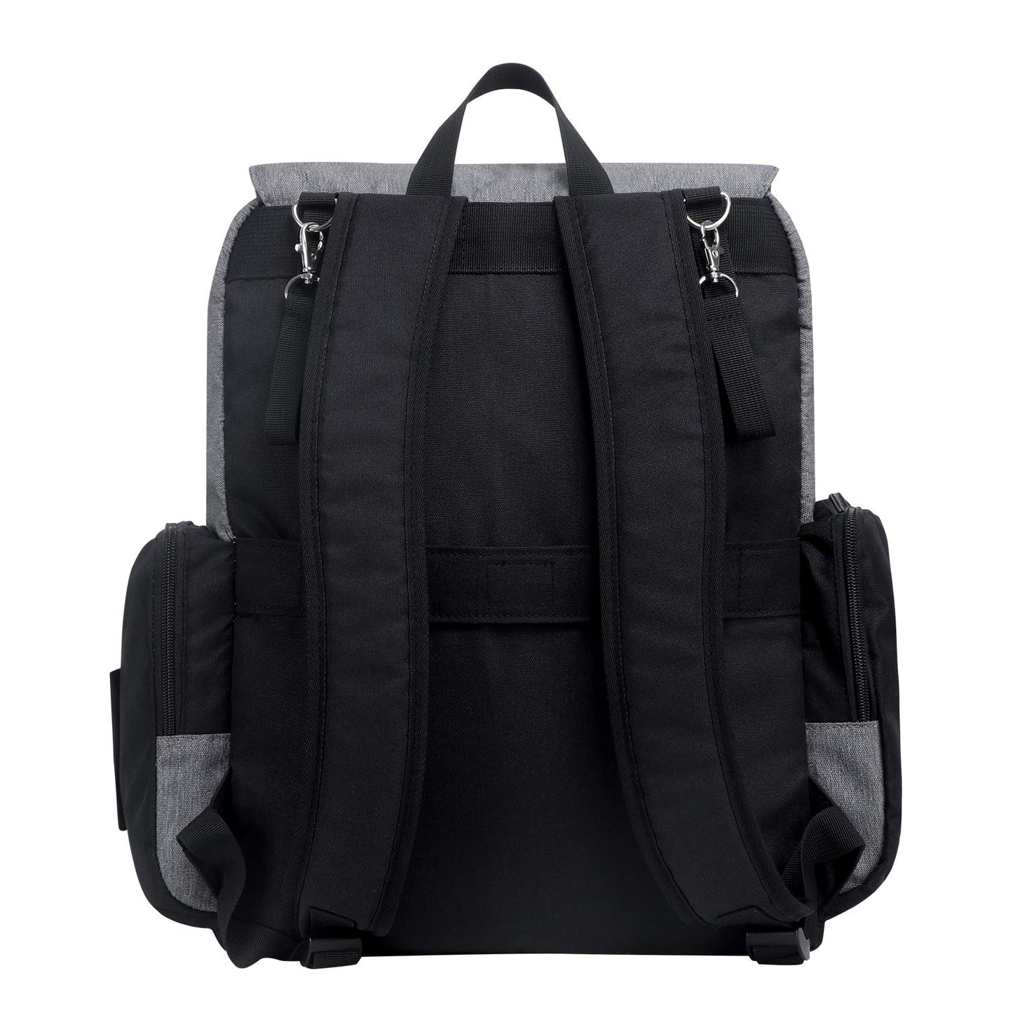 Alexia Land Mochila para Pañales de Gran Capacidad, Diseño Abierto y Tela Impermeable, Unisex, Gris Nuevo Blanco