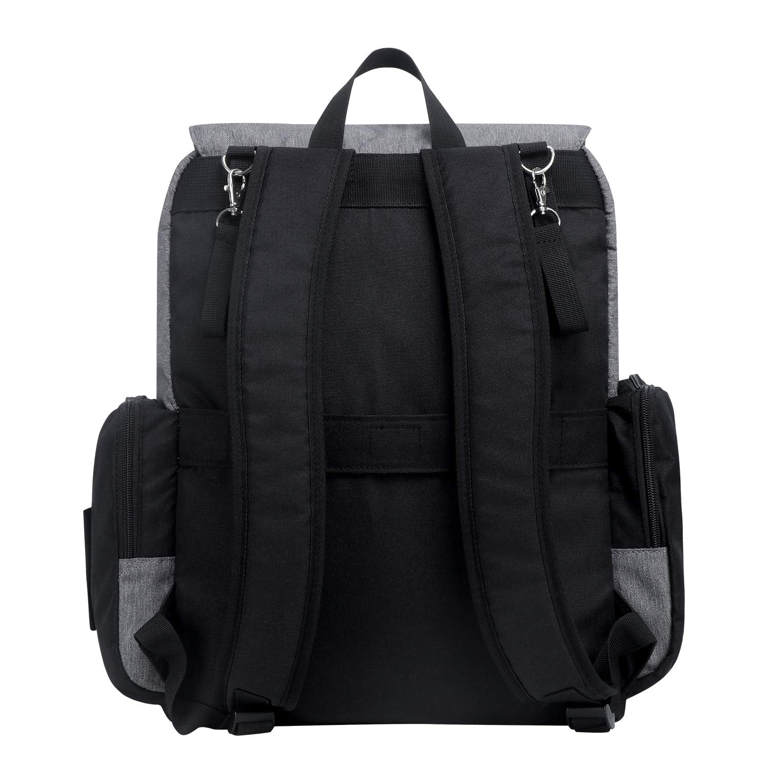 Alexia Land Mochila para Pañales de Gran Capacidad, Diseño Abierto y Tela Impermeable, Unisex, Gris Nuevo Blanco