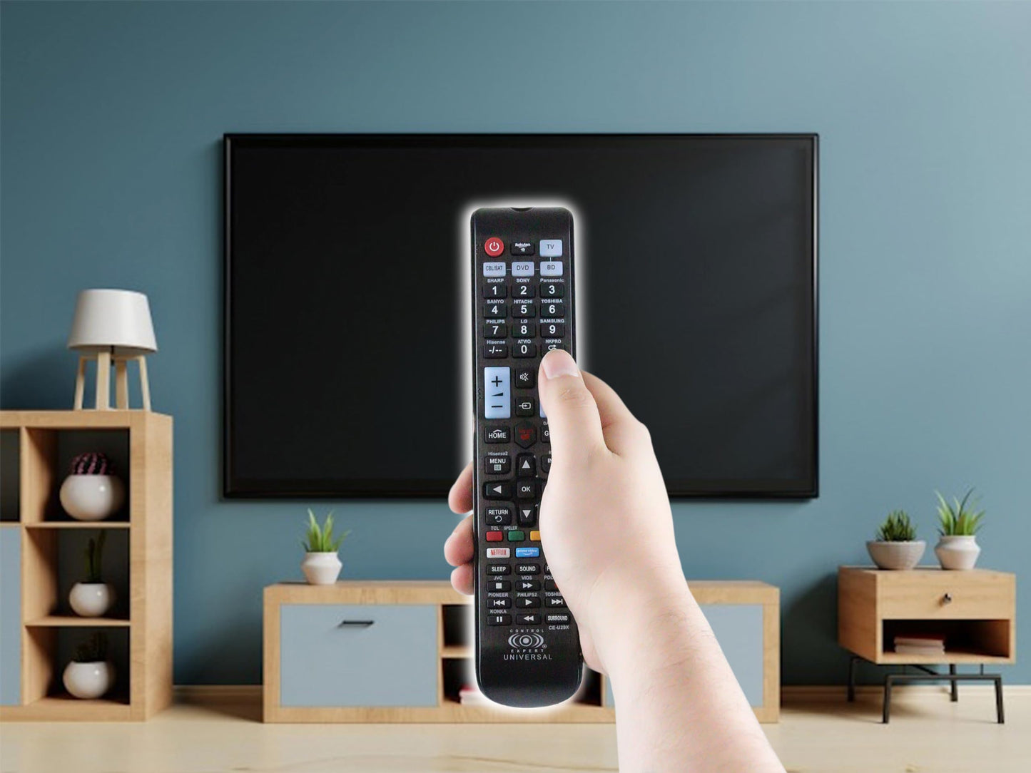 CONTROL EXPERT Control Universal para Pantalla Compatible con atvio, vios, jvc, hkpro, RCA