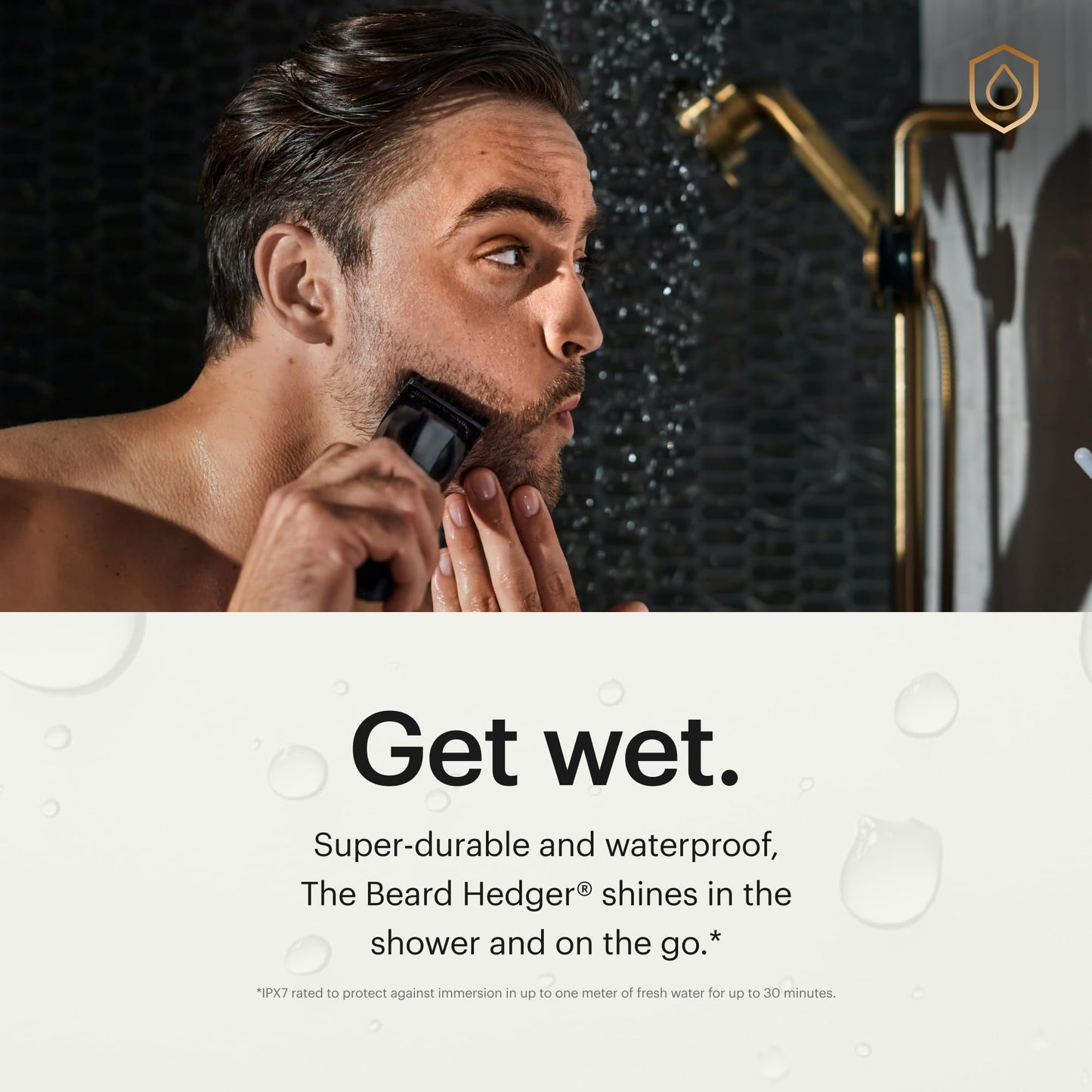 MANSCAPED® The Beard Hedger® Cortadora de barba de precisión premium, rueda de hoja ajustable de 20 longitudes, hoja en T de acero inoxidable para recortar el vello facial de precisión