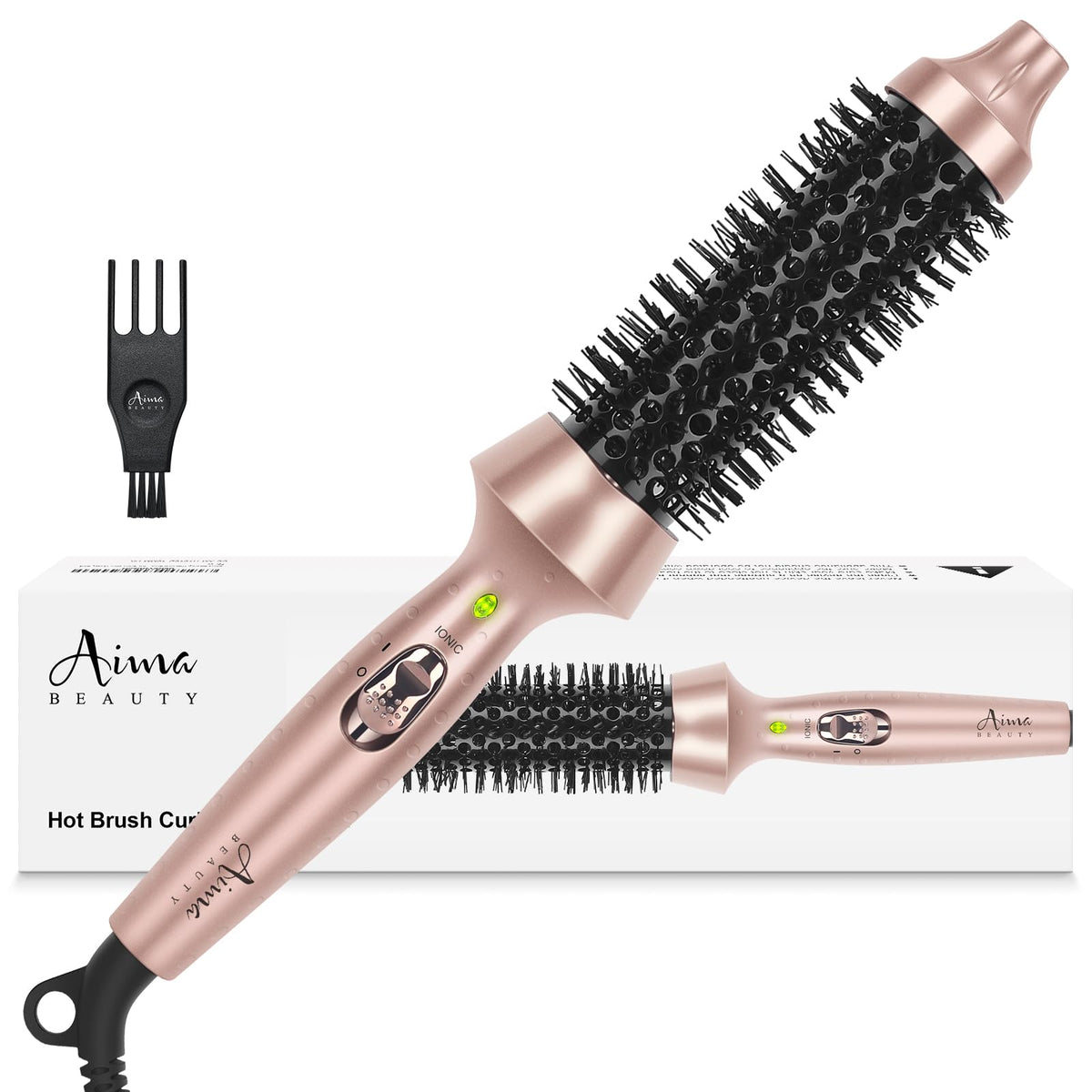 Cepillo Térmico Aima Beauty 1,3 Pulgadas Doble Voltaje Calentamiento Rápido 30 Segundos