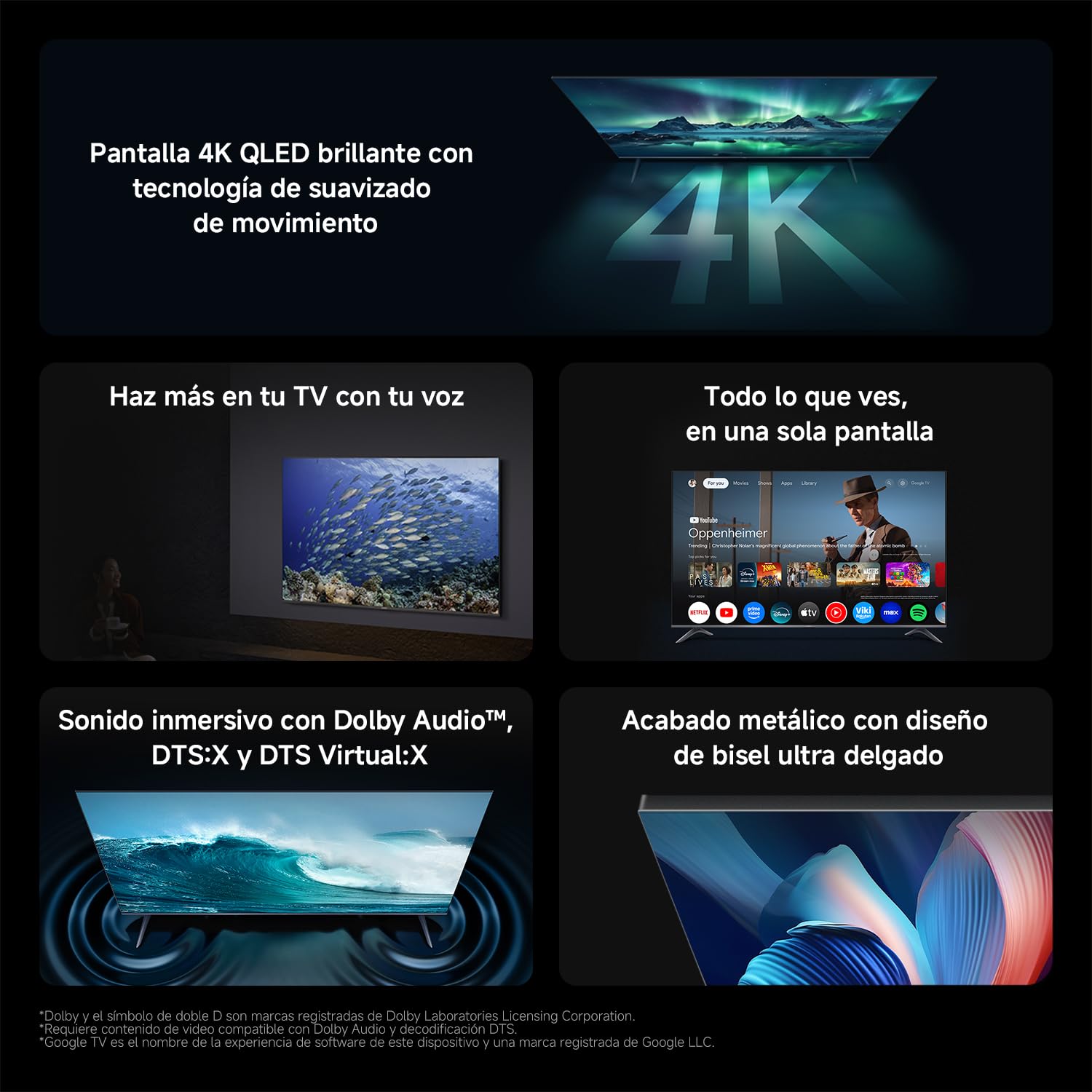 XIAOMI TV A Pro 65 2026 | 4K QLED Google TV | Dolby Audio DTS:X + DTS Virtual:X1 | Voice Control | HDR10+ | MEMC | Filmmaker Mode | Apple Airplay