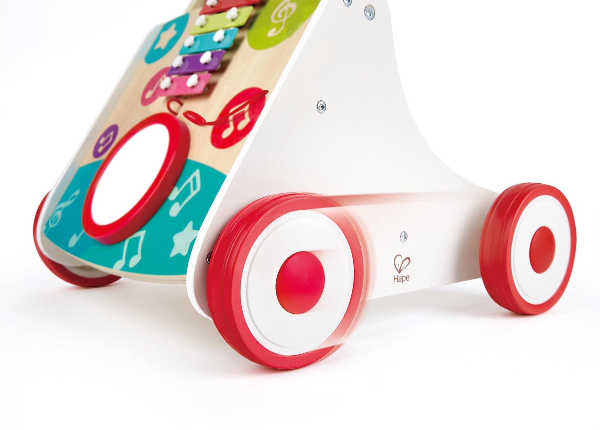 Juguete de Empujar (Arrastre) Caminador de Madera Musical Para Bebes y Niños : Desarrollo Motor y Diversión para Niños Pequeños. E0383
