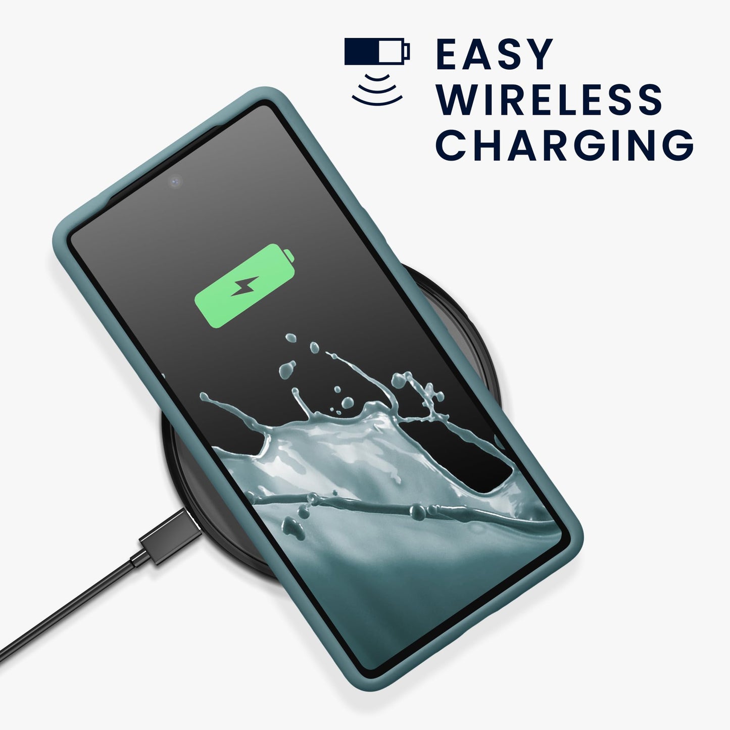 kwmobile Carcasa Compatible con Google Pixel 7a Funda - Case TPU y Silicona antigolpes - Apto Carga inalámbrica - Piedra Antigua
