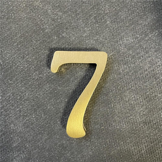 Pegatina de Latón Soild 2.6 Pulgadas Letras Inglesas Autoadhesivas para Señalización de Dirección de Casa