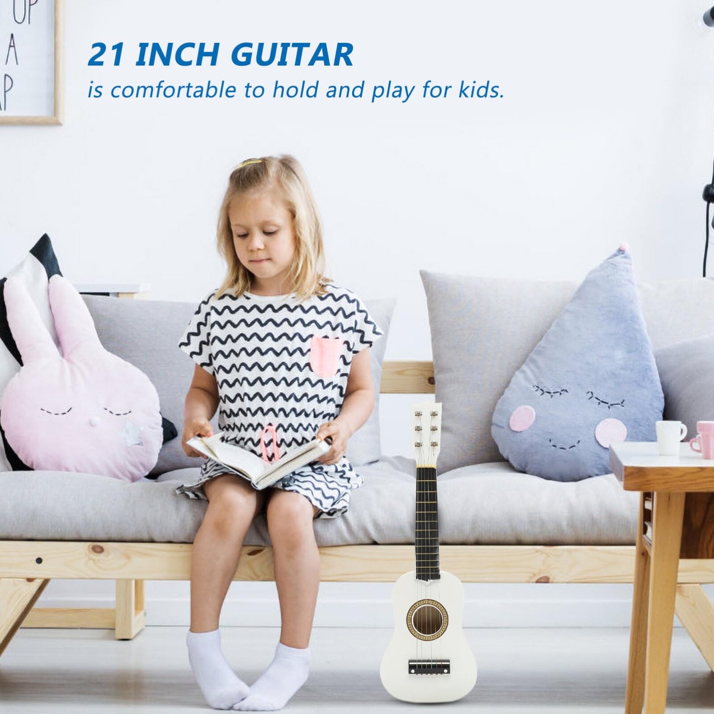Abaodam Instrumentos Musicales Para Niños Guitarra Para Niños De 3 a 5 Años Modelos Juego Infantil Guitarra Electrica Instrumentos Musicales Ukelele Para Bambú Audio Pequeña Viajar