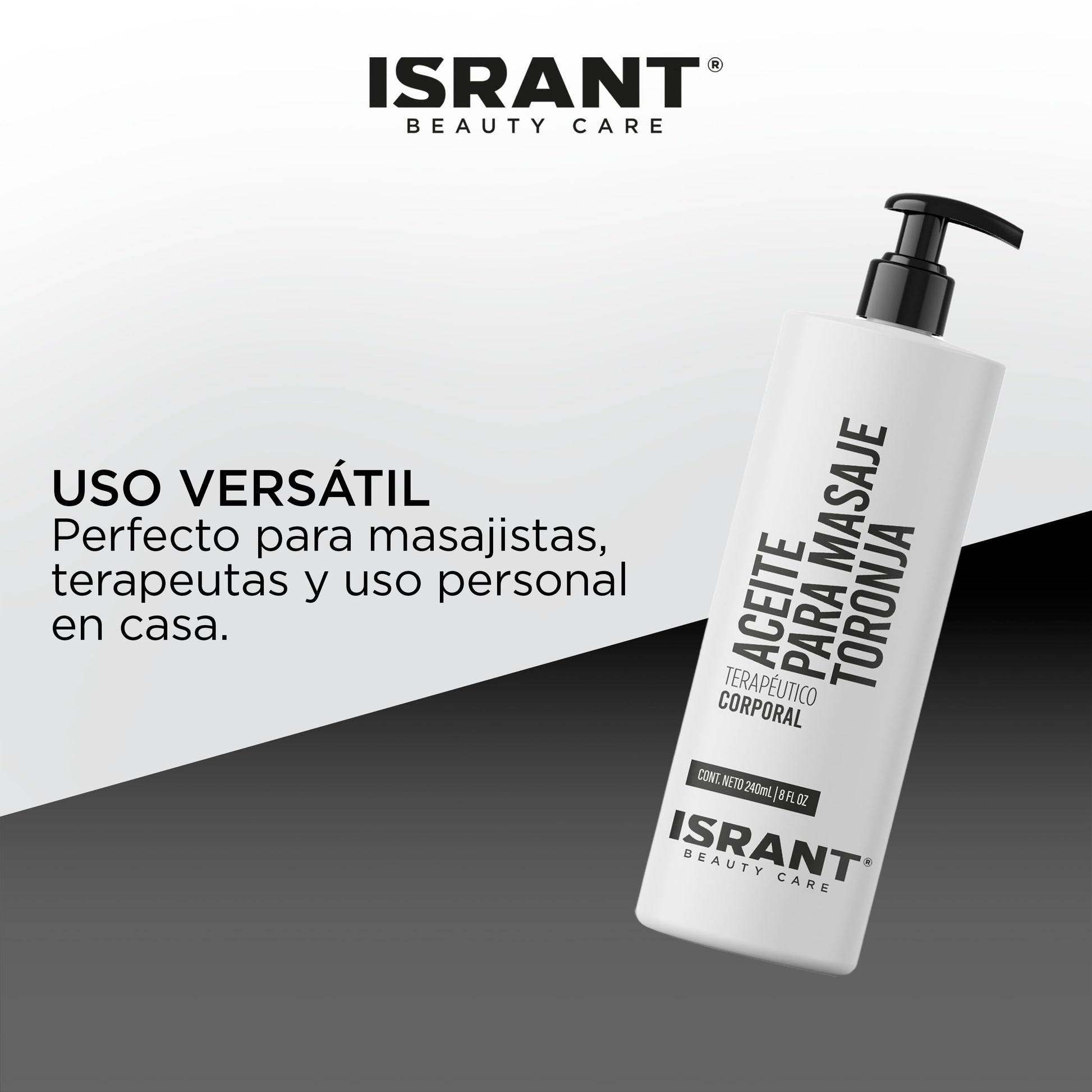 ISRANT | Aceite de Toronja - Ideal Aceite para Masaje | Aceites Esenciales - Crema Corporal - Aceite Esencial | Aceite Corporal para Aromaterapia y Masaje | 240ml