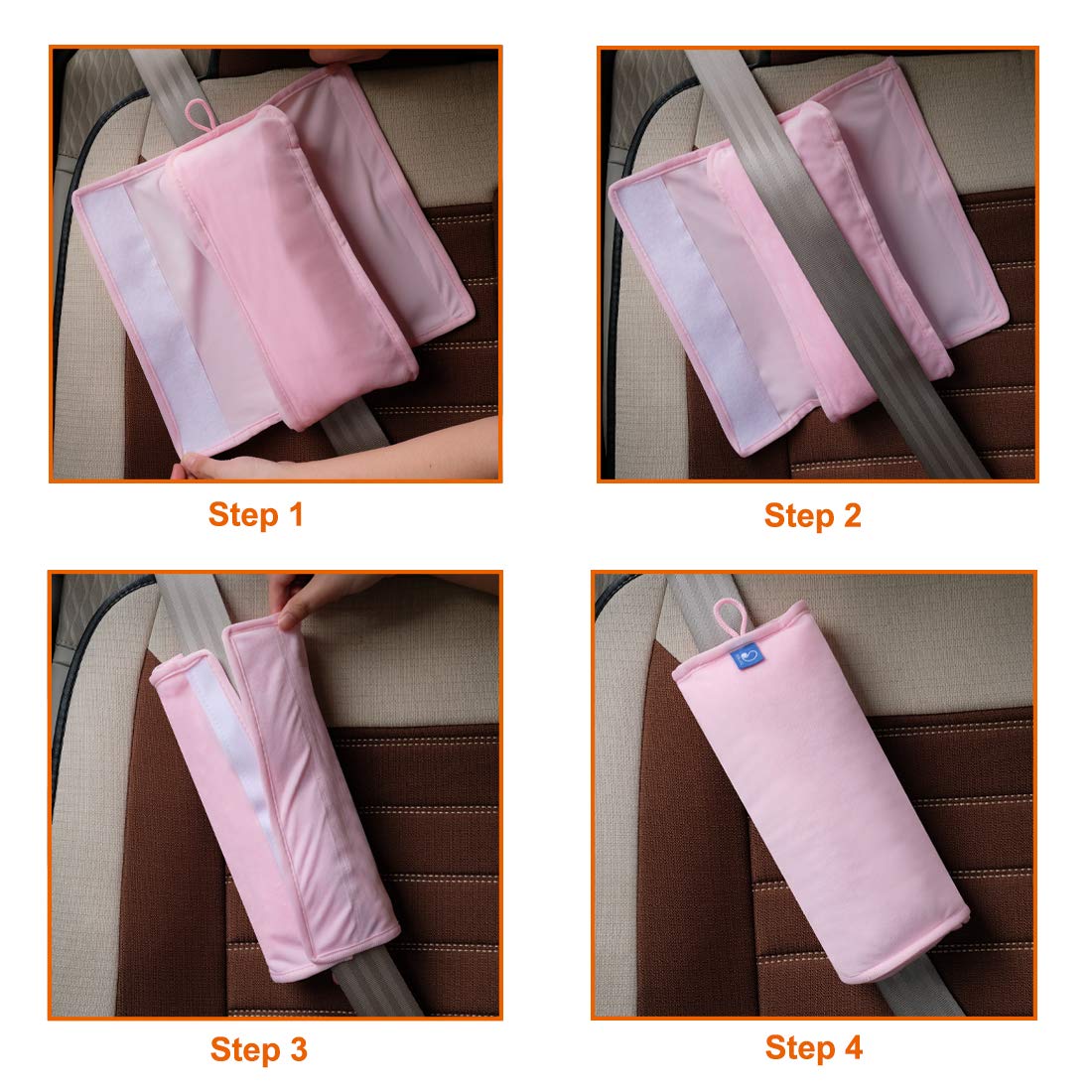 Almohada de Seguridad COOLBEBE Amarillo Extra Suave para Asiento de Coche para Niños y Bebés