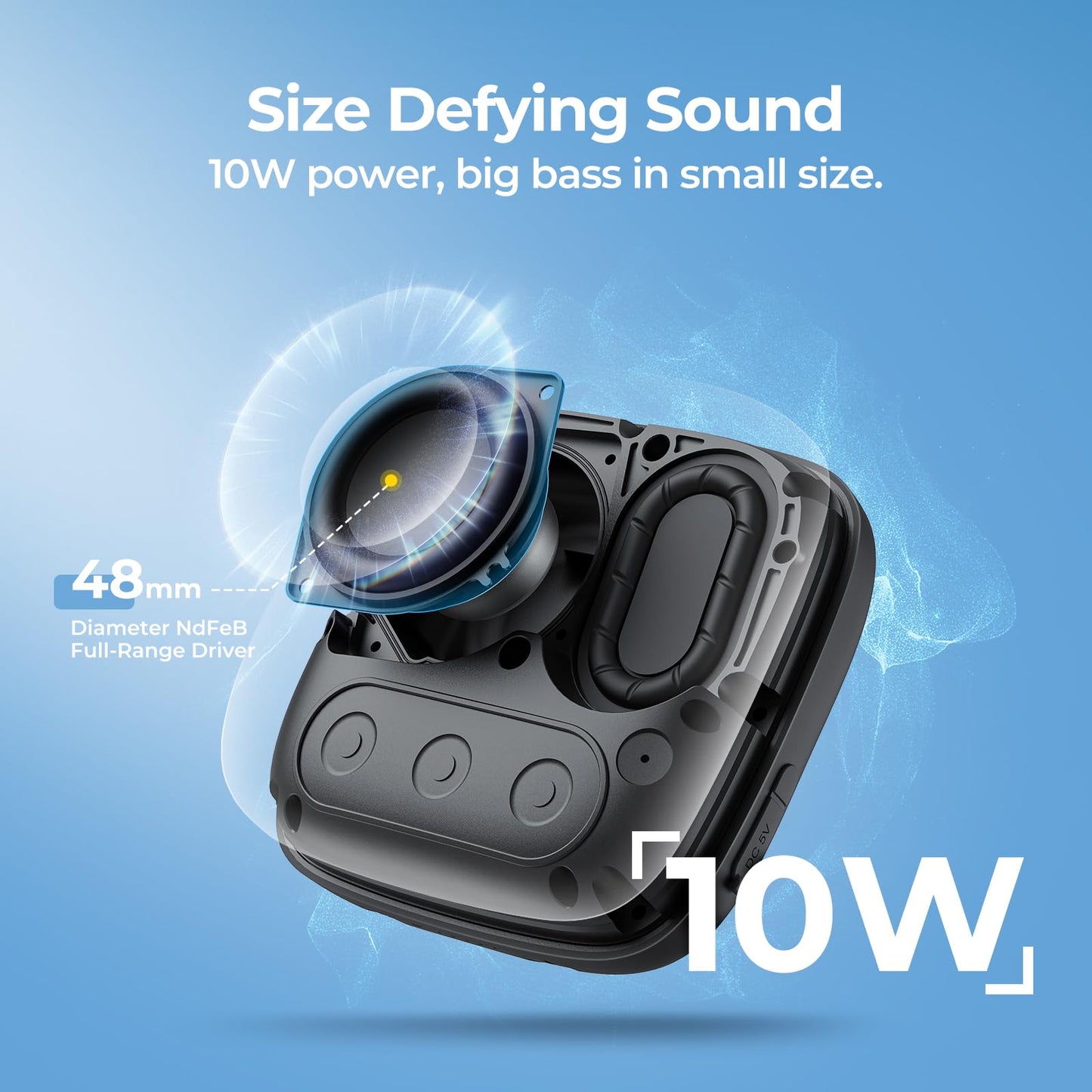 Tribit Altavoz Bluetooth StormBox Micro 2, 10 W, Resistente al Agua IP67