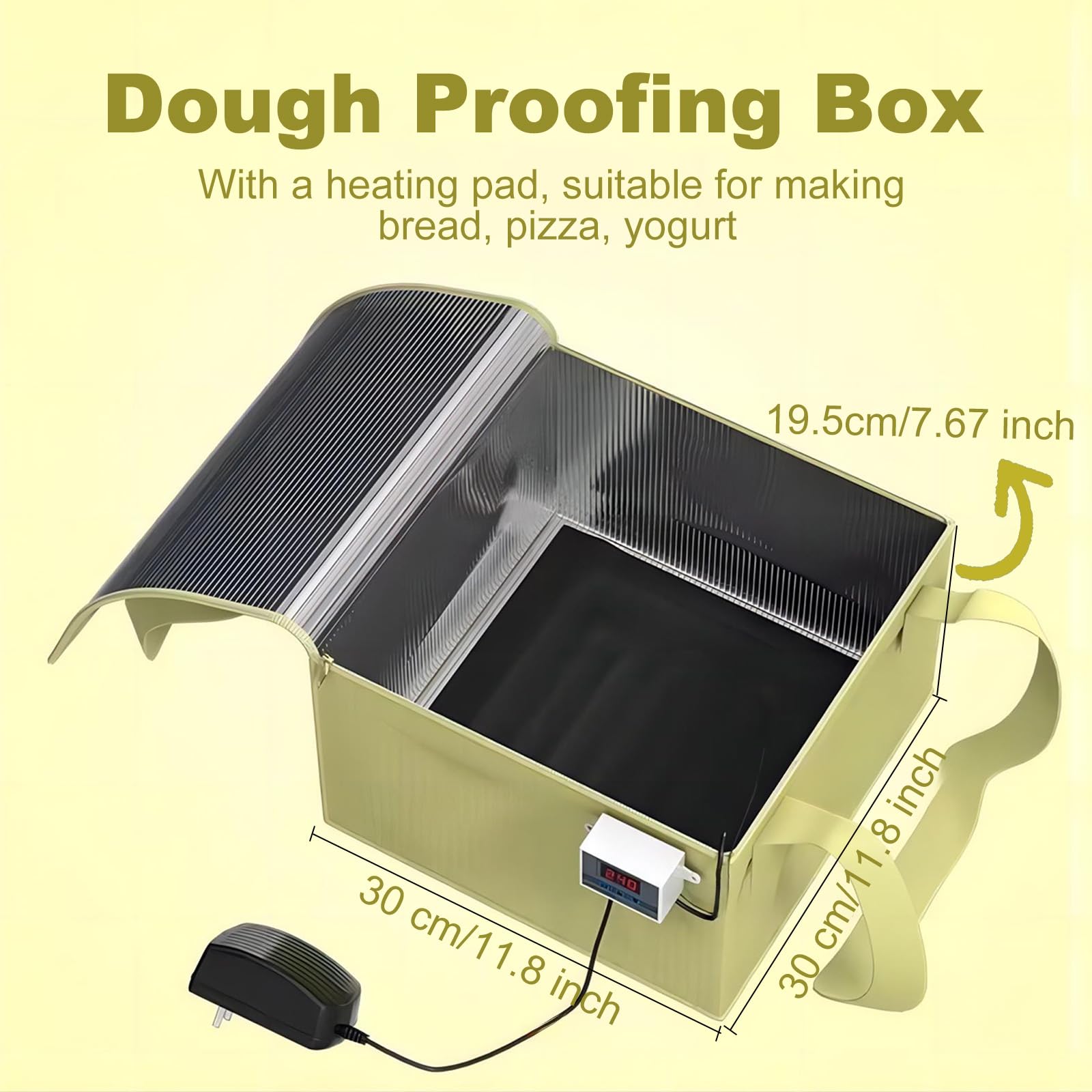 Probador de Masa Versátil con Calentador para Pizza, Pan, Yogur, Natto y Jabón artesanal
