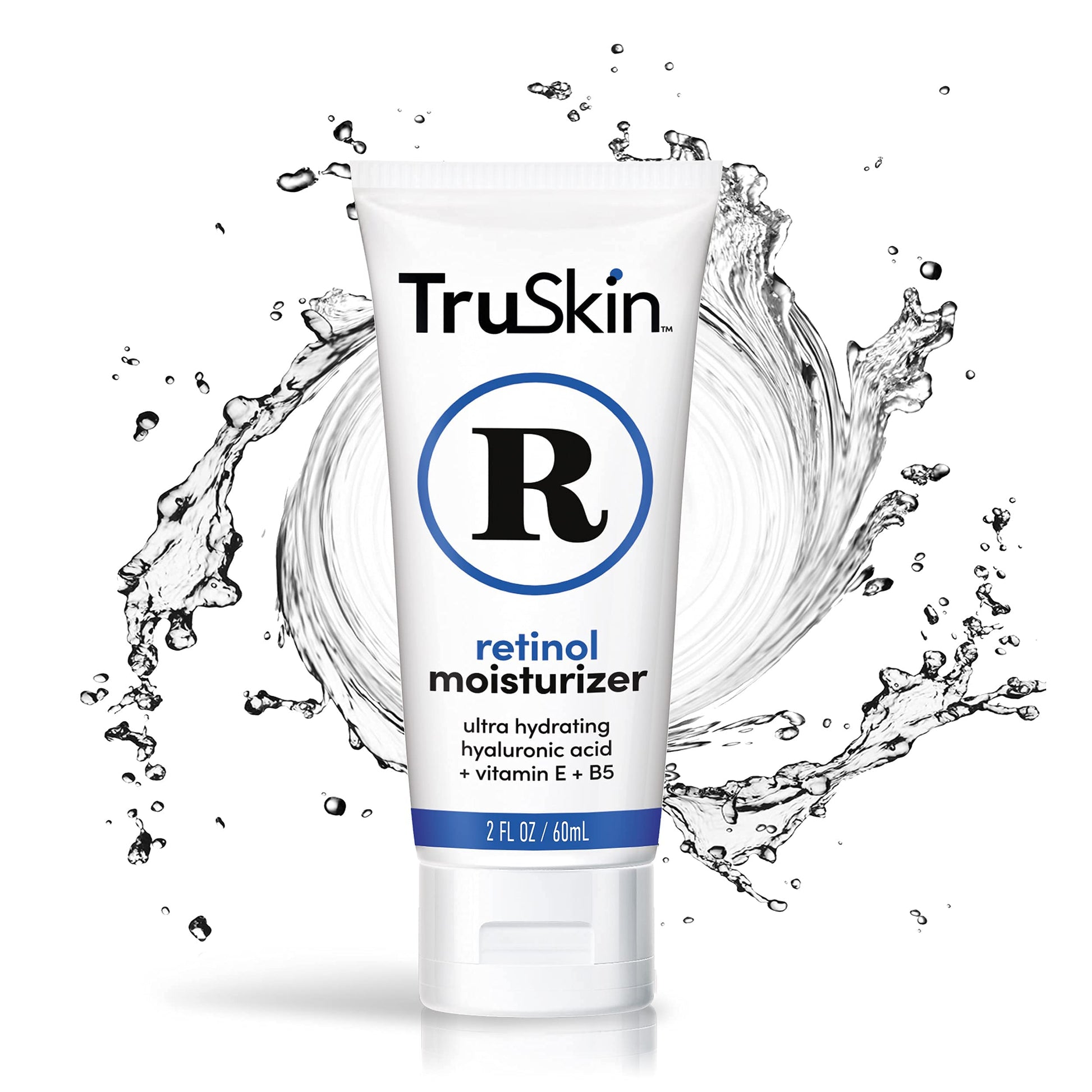 TruSkin RETINOL Cream MOISTURIZER for Face and Eye Area, Best for Wrinkles, Fine Lines - Vitamin A, E, B5, Hyaluronic Acid, Organic Jojoba Oil, Green Tea. 2.0 Fl Oz