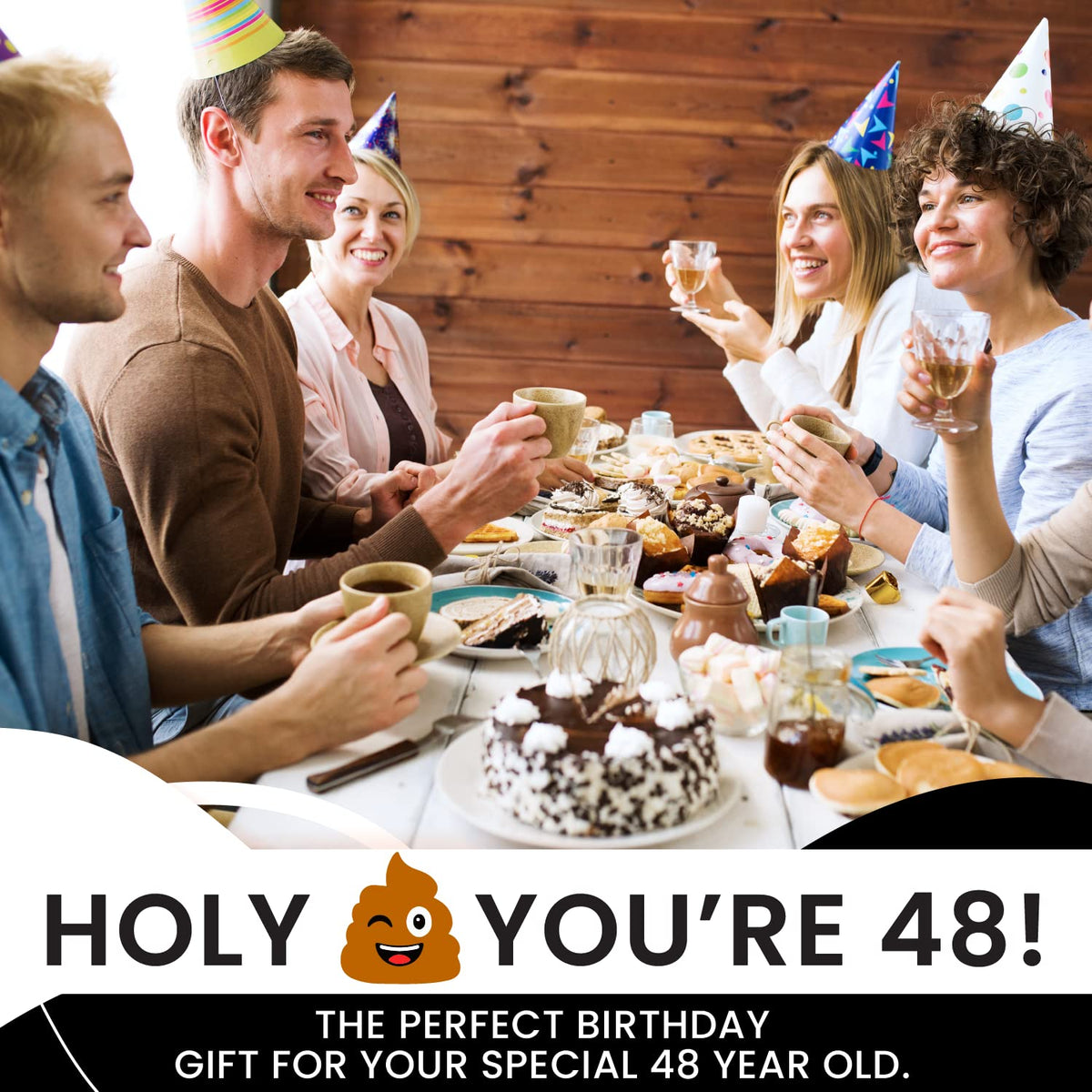 Papel Higiénico Decorativo Cumpleaños 48 Divertido y Ecológico para Hombres y Mujeres