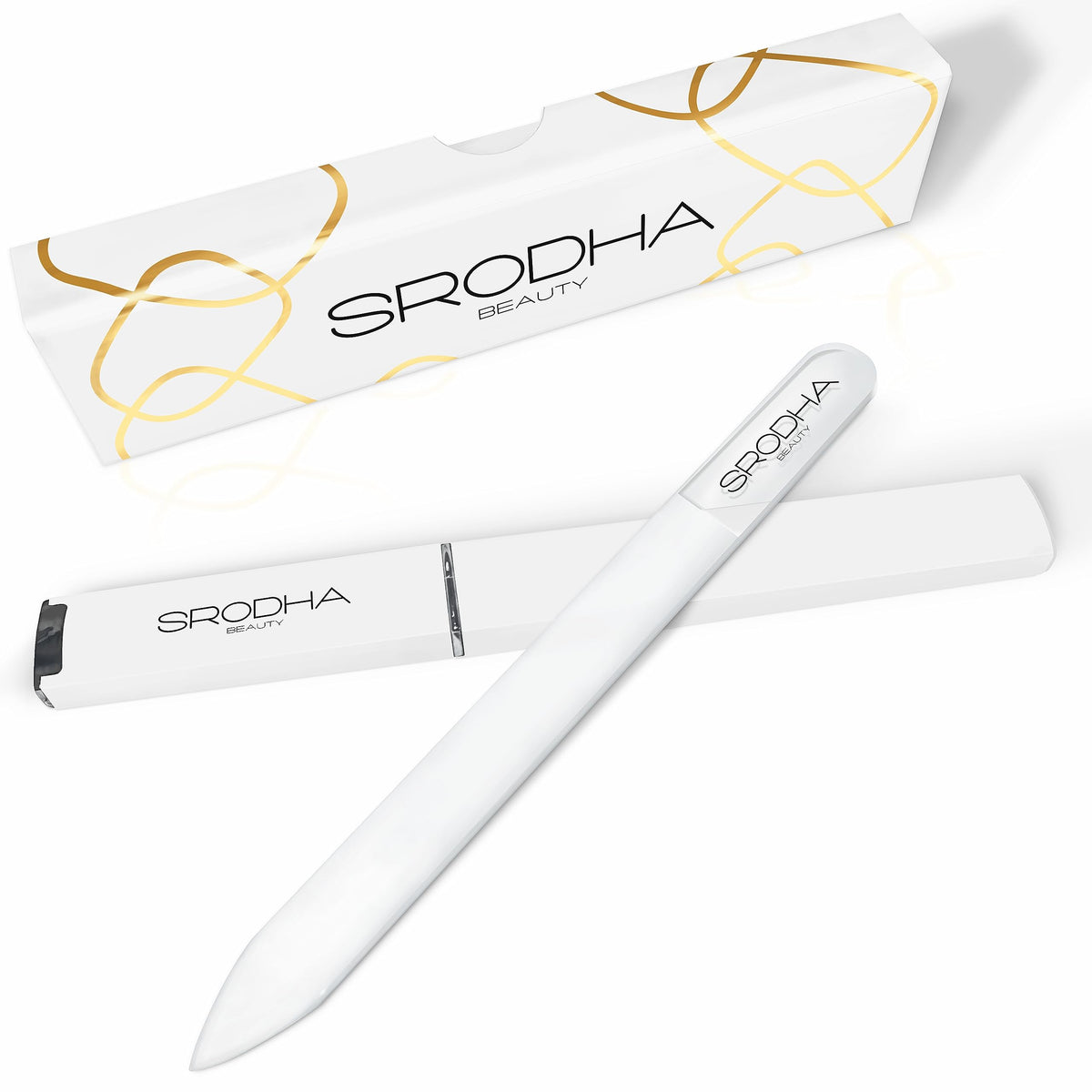 SRODHA Lime à ongles en verre de cristal de beauté | Kit de préparation professionnel 3 pièces | Pour renforcer et façonner les ongles naturels, en gel et en acrylique | Coffret cadeau d'outils de Y