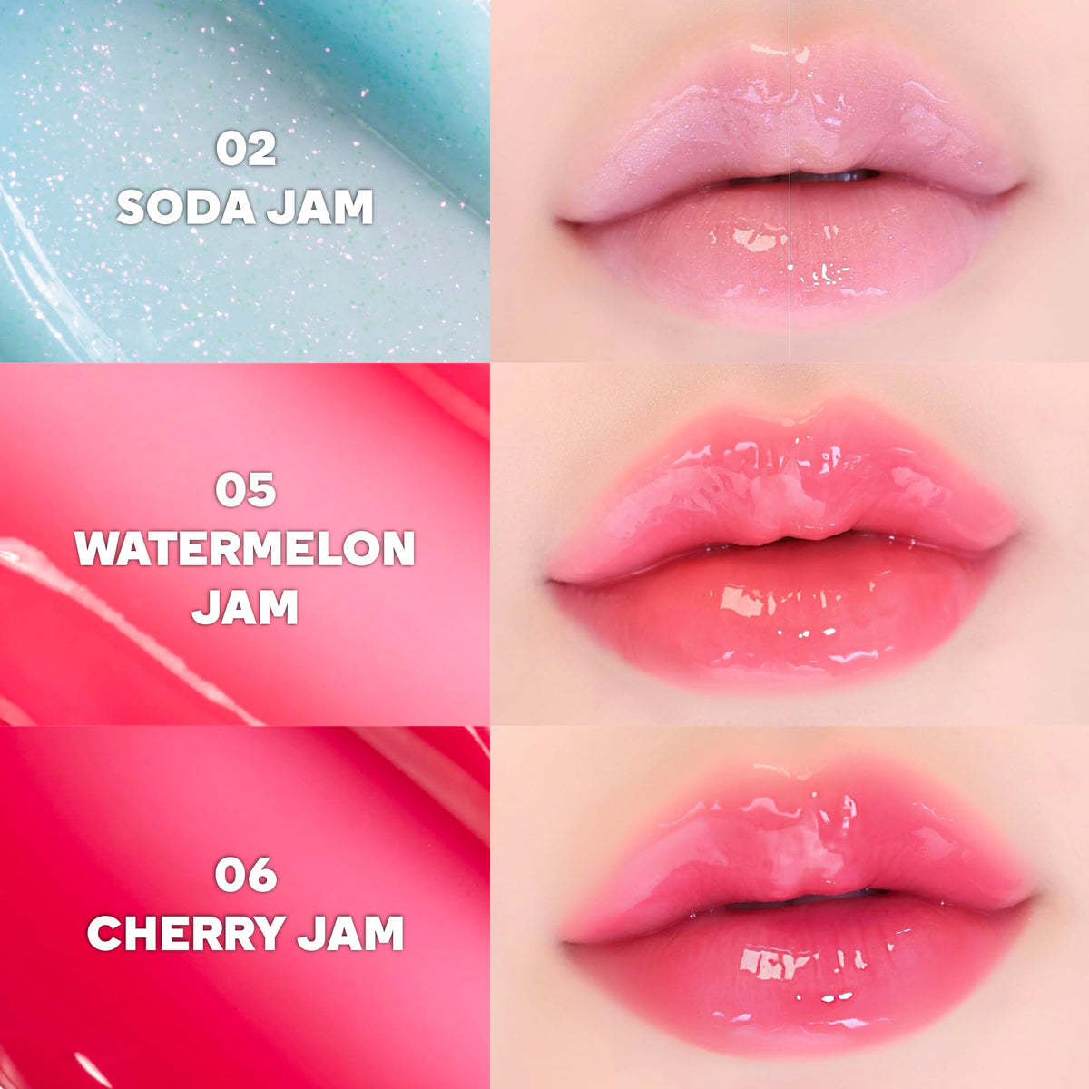 COLORGRAM TINTIN DORY LIP JAM 06 CHERRY JAM | Pudding Pot Lip Blush | Tinted Lip Jam, Hydrating & Plumping Lip Gloss with Lightweight, Non-Sticky Formula | Clear Radiance & Semi-Transparent Color