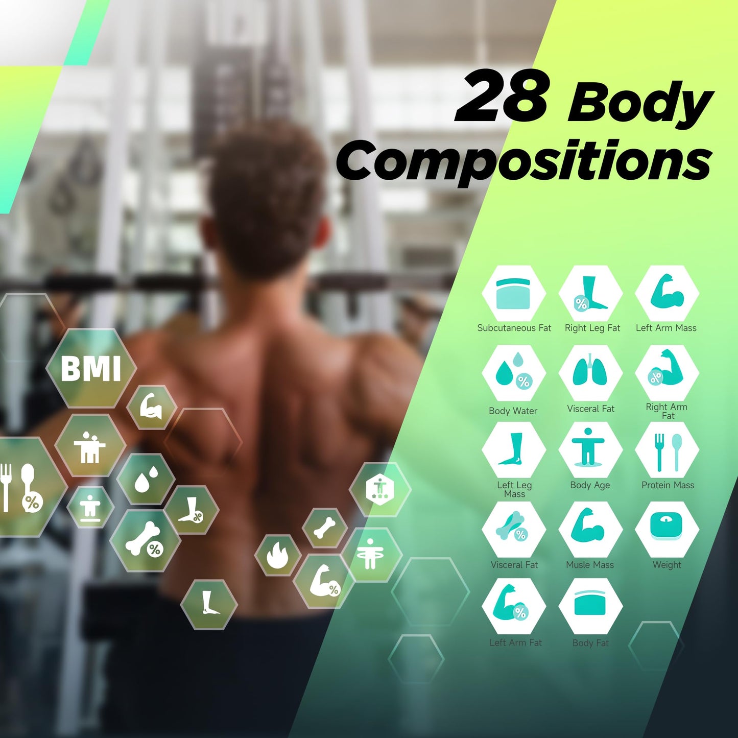 Báscula Digital Runstar Blanca 8 Electrodos con Aviso de Voz para Peso Corporal y Grasa Corporal