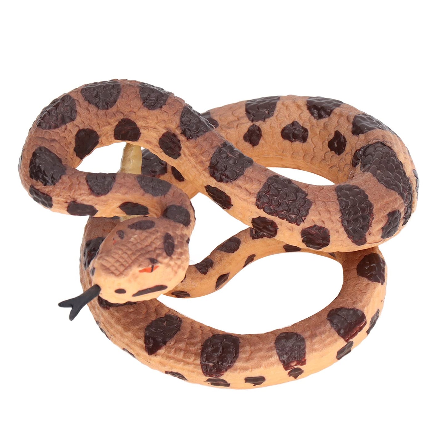FUWE Serpiente de cascabel realista de plástico resistente al desgaste para niños de 3 años en adelante, juguete de fiesta de cumpleaños y bromas prácticas