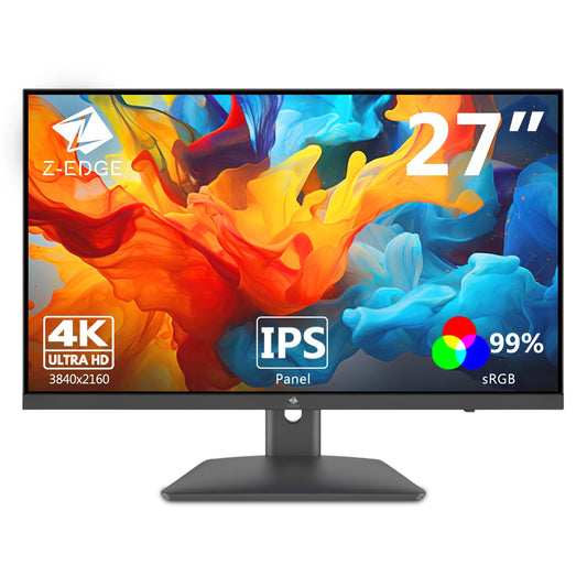 Monitor LED IPS Z-Edge 27 Pulgadas Ultra HD 4K Negro Frecuencia de Actualización 75 Hz para Juegos