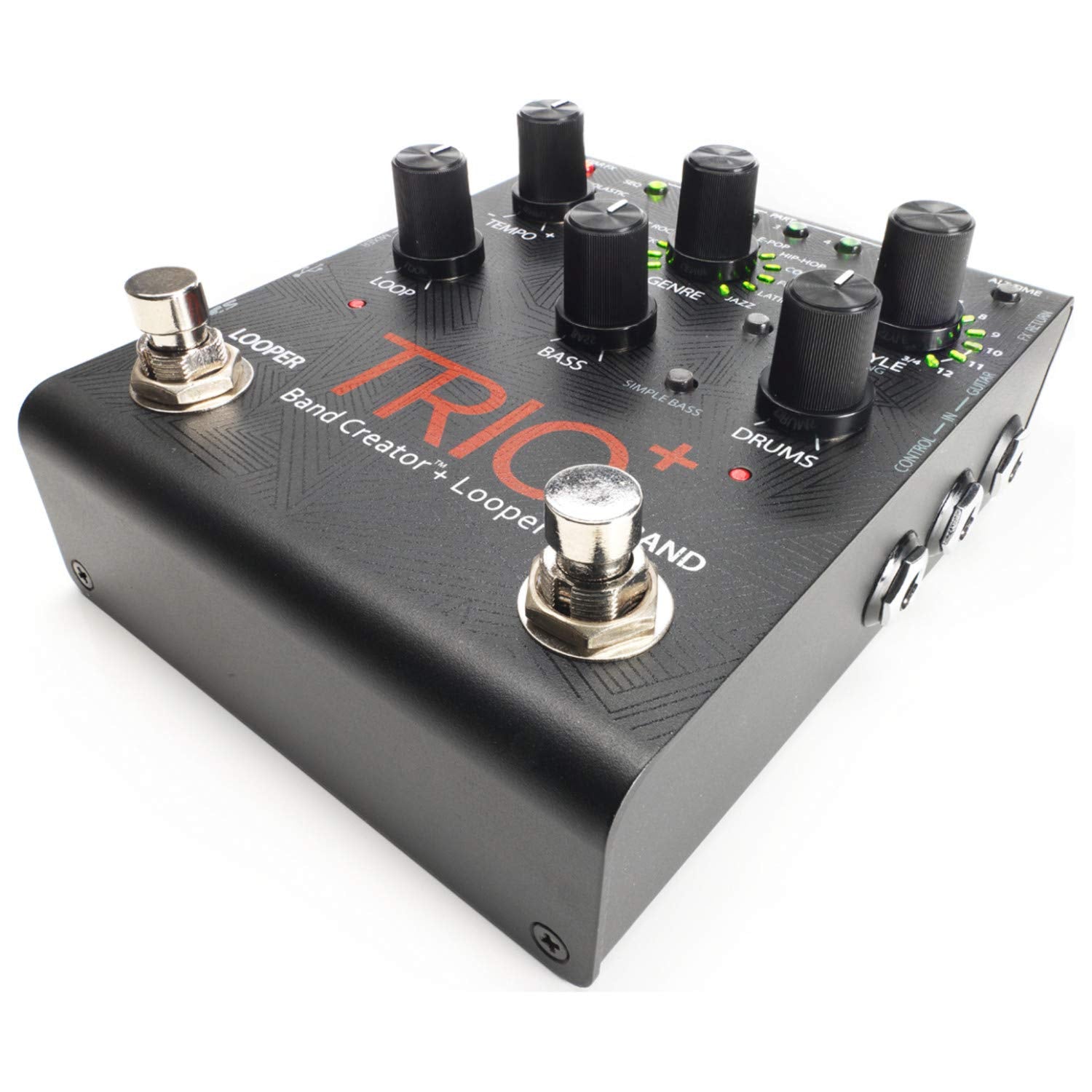 DigiTech Trio+ Band Creator + Looper con pedal FS3X, 4 cables y fuente de alimentación