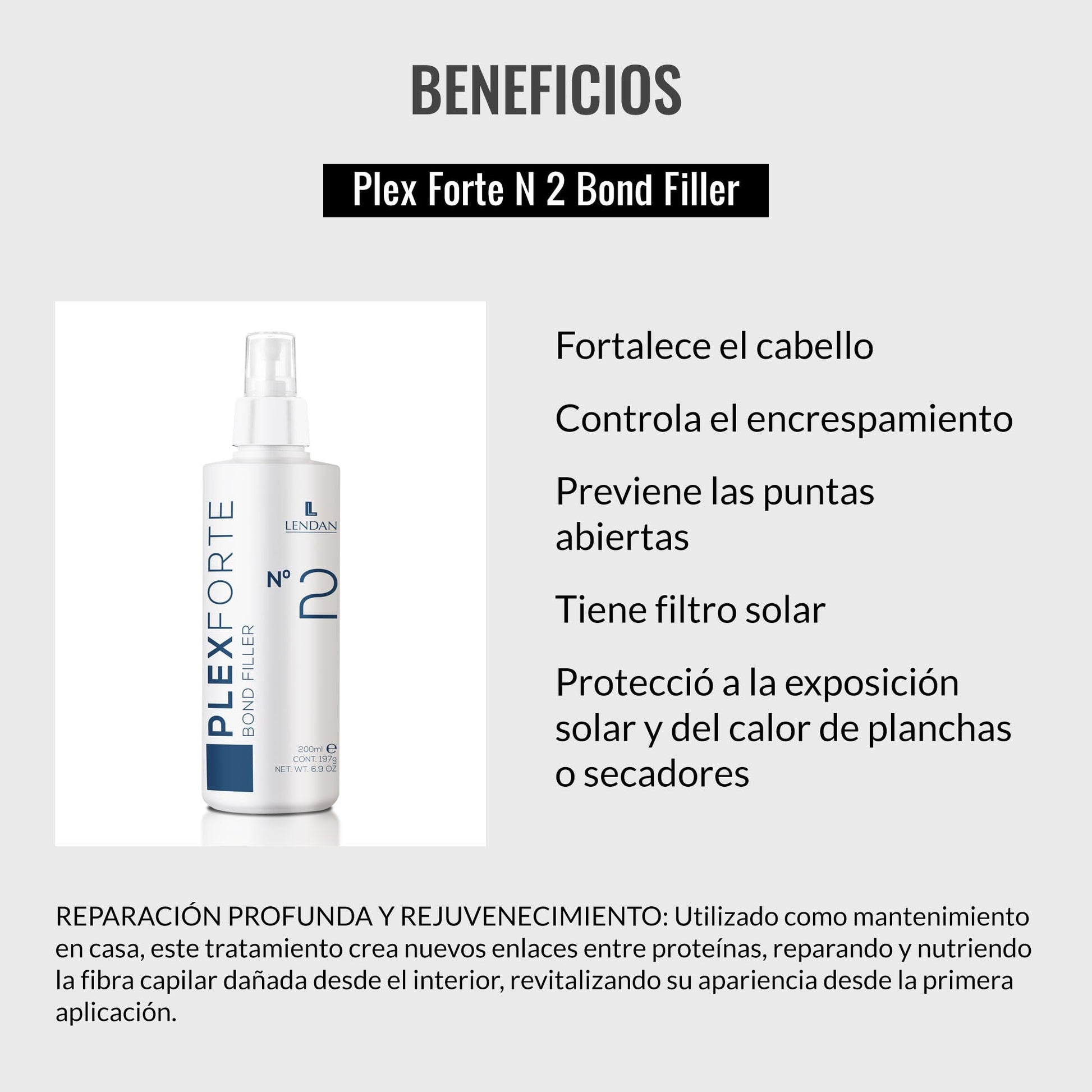 Lendan Tratamiento Lendan Plex Forte #2 Bond Filler Español 200ml