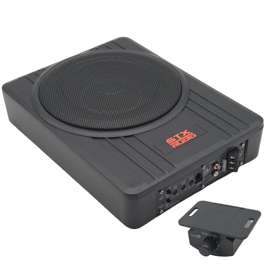 Subwoofer Amplificado STX Audio STX1500US Negro de 1500W con Amplificador Incorporado para Coche