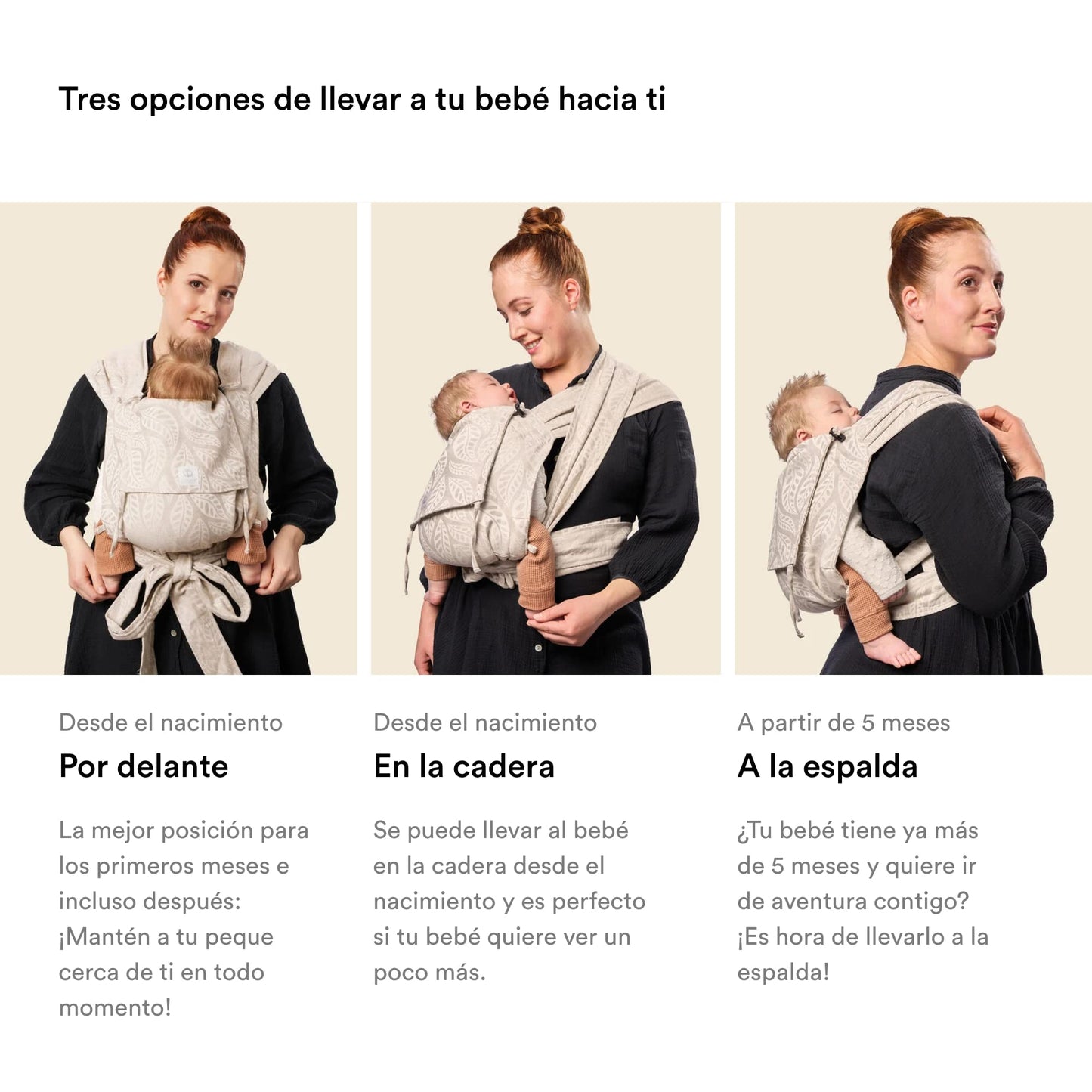 Portabebés Stokke Limas Marrón Espresso Ergonómico y Ajustable para Recién Nacidos
